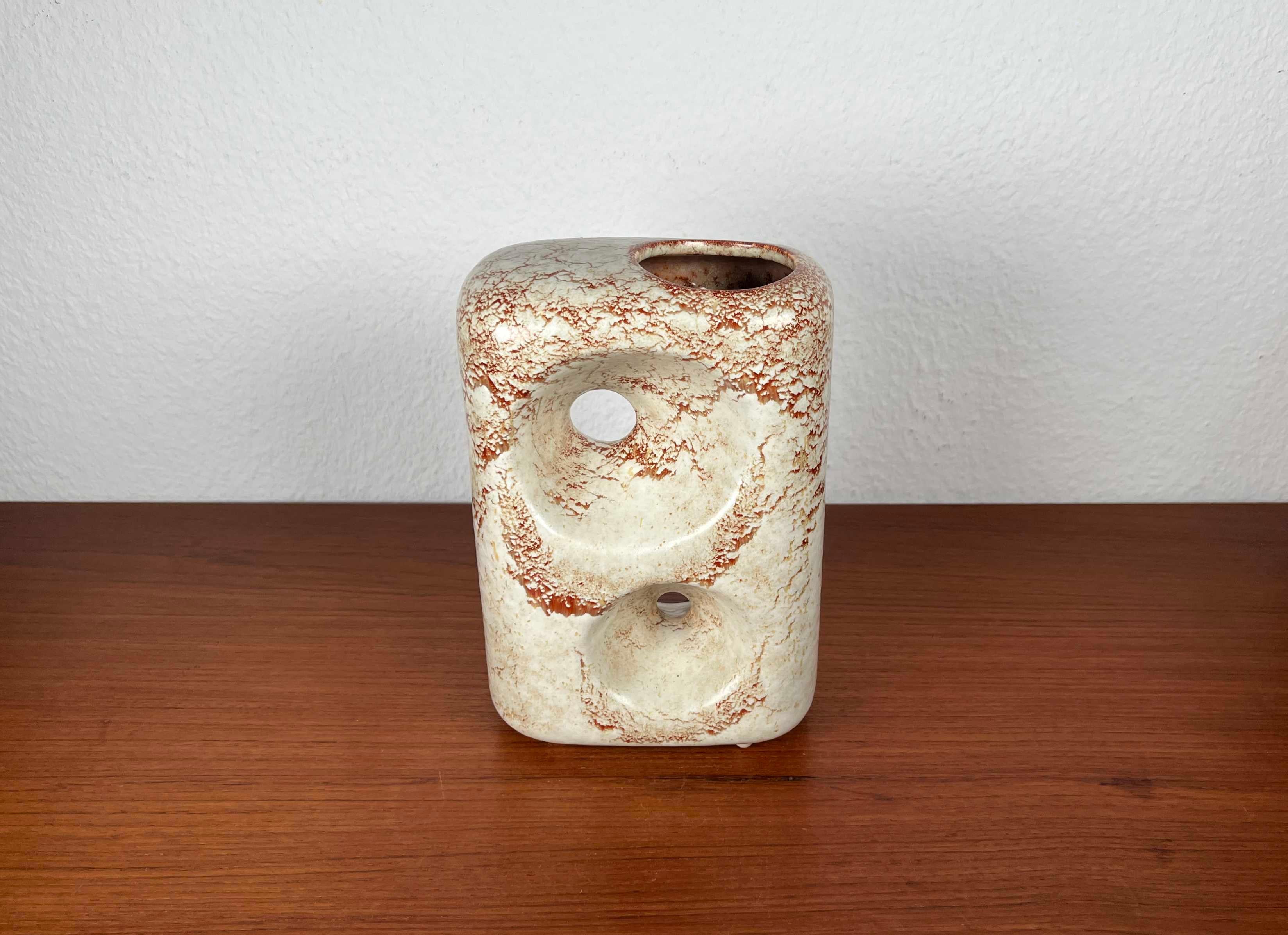 Mid-Century Italian Studio Pottery Vase by Roberto Rigon for Bertoncello, 1960s For Sale 7