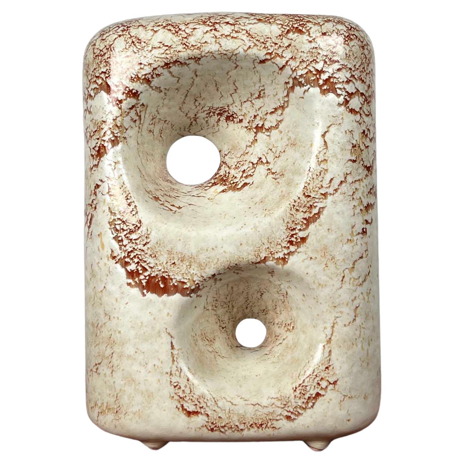 Jarrón de cerámica italiana de mediados de siglo Studio Pottery de Roberto Rigon para Bertoncello, años 60