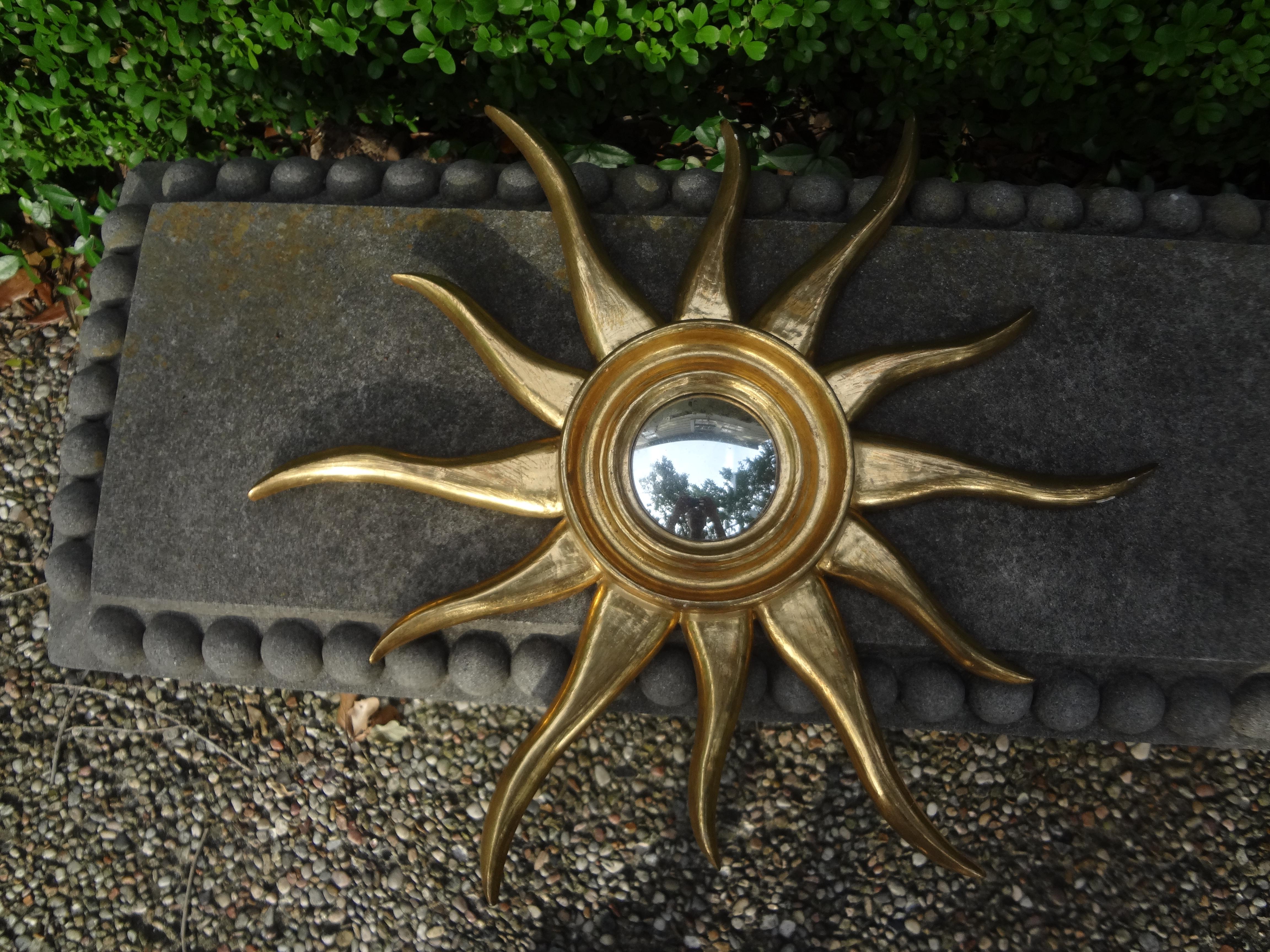 Mid-Century Italian Sunburst Convex Mirror 6