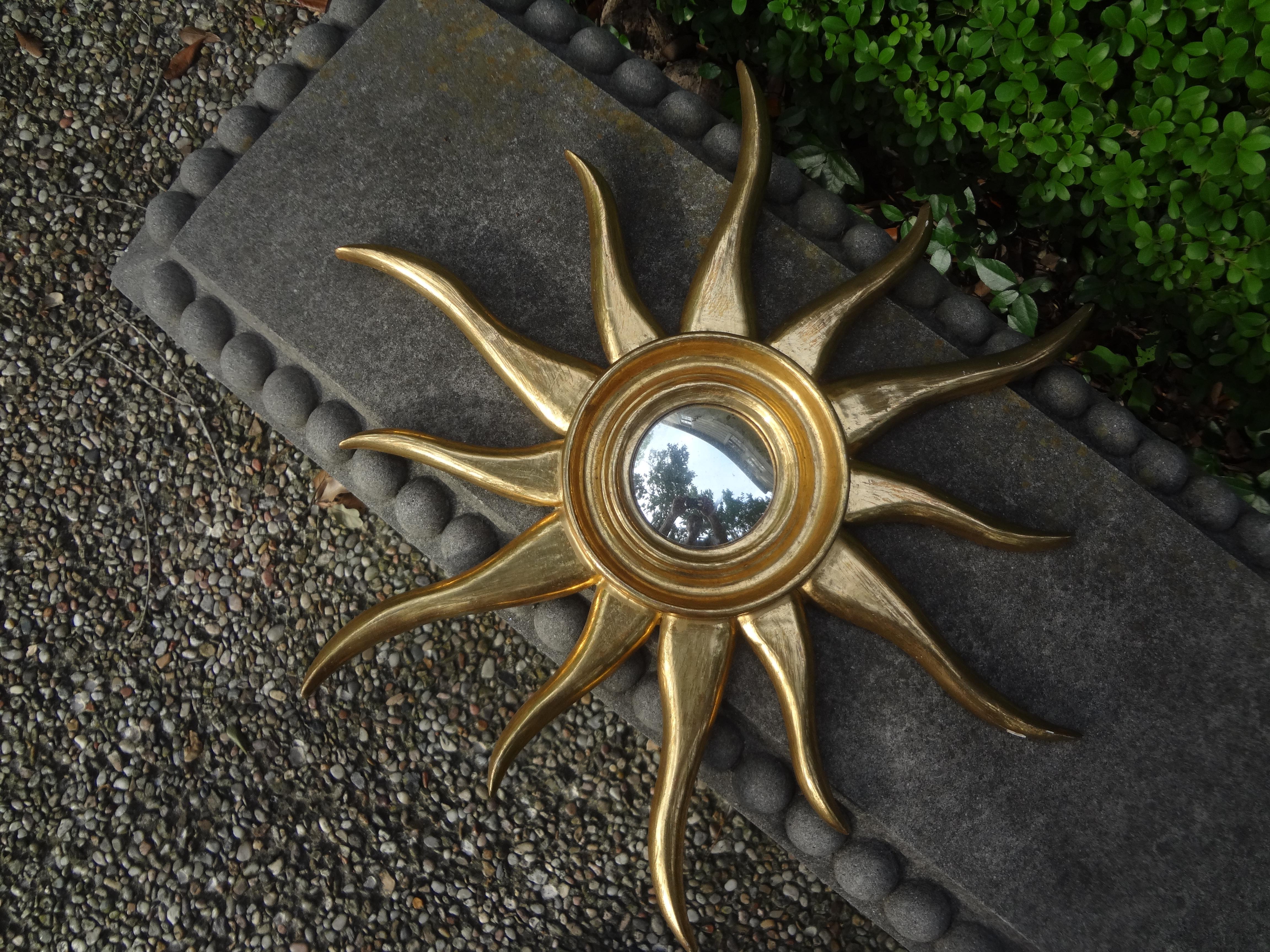 Mid-Century Modern Mid-Century Italian Sunburst Convex Mirror