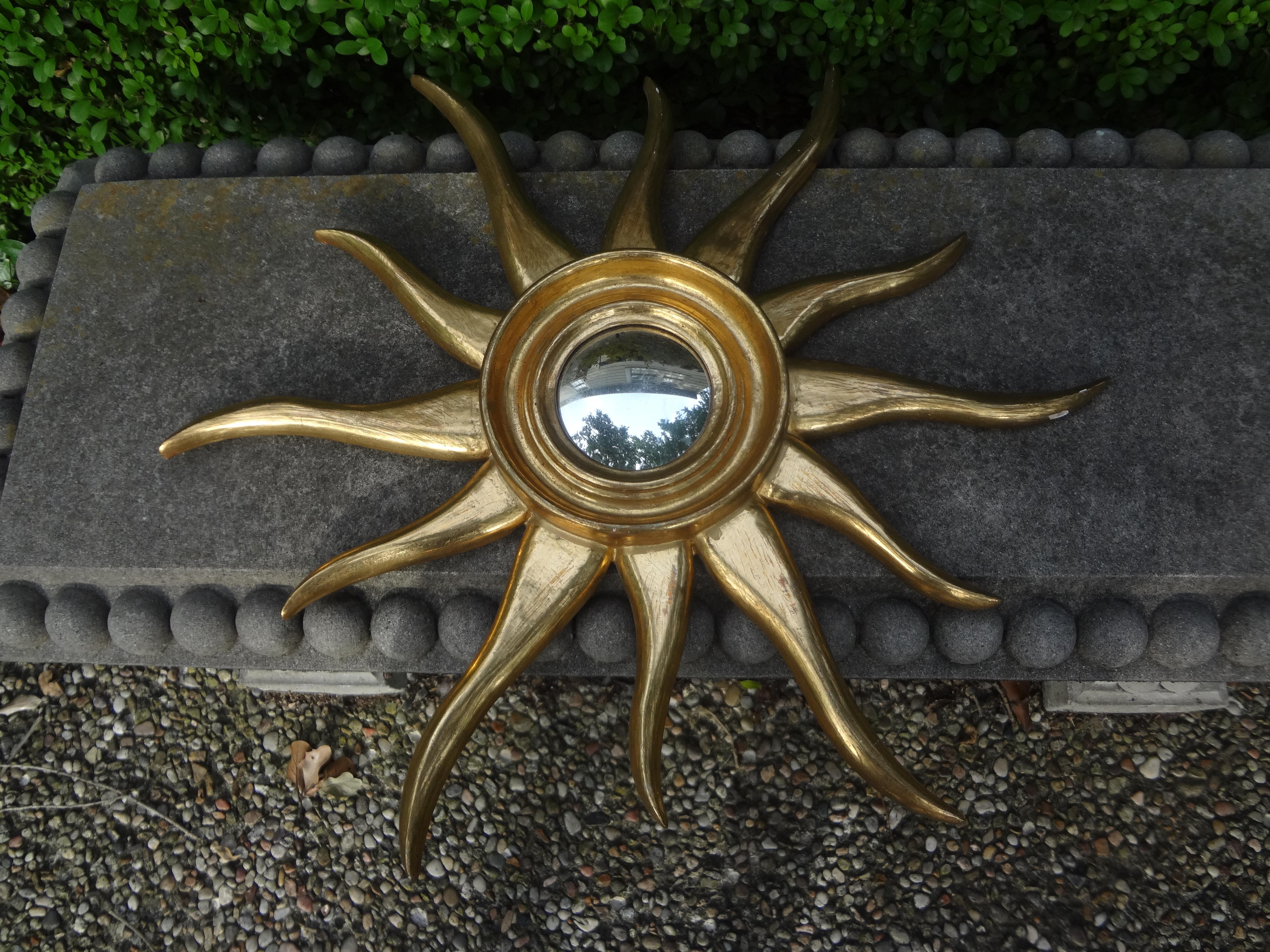Mid-Century Italian Sunburst Convex Mirror 2