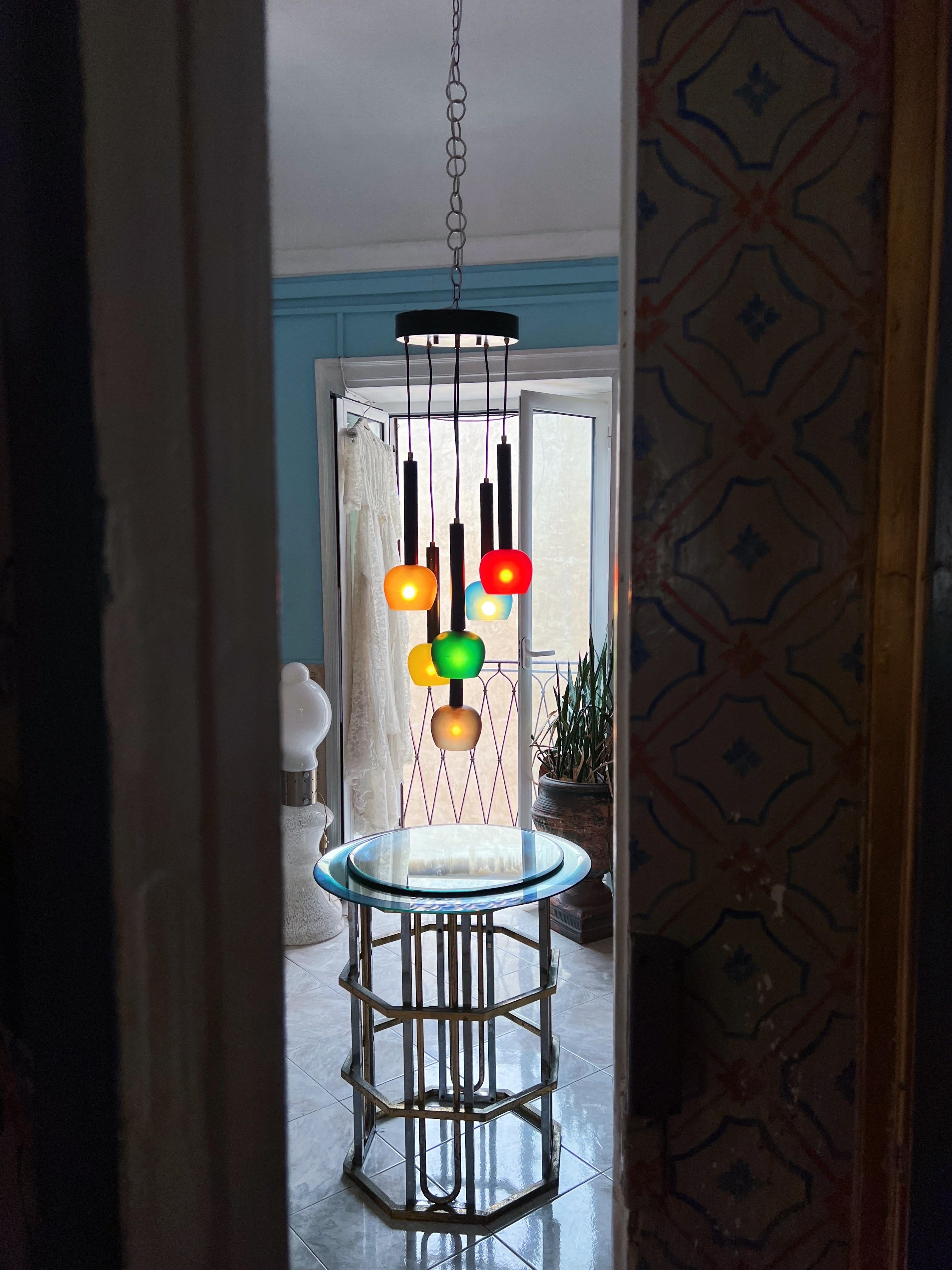 Mid-century Italian suspension light by Vistosi, 1960  For Sale 7