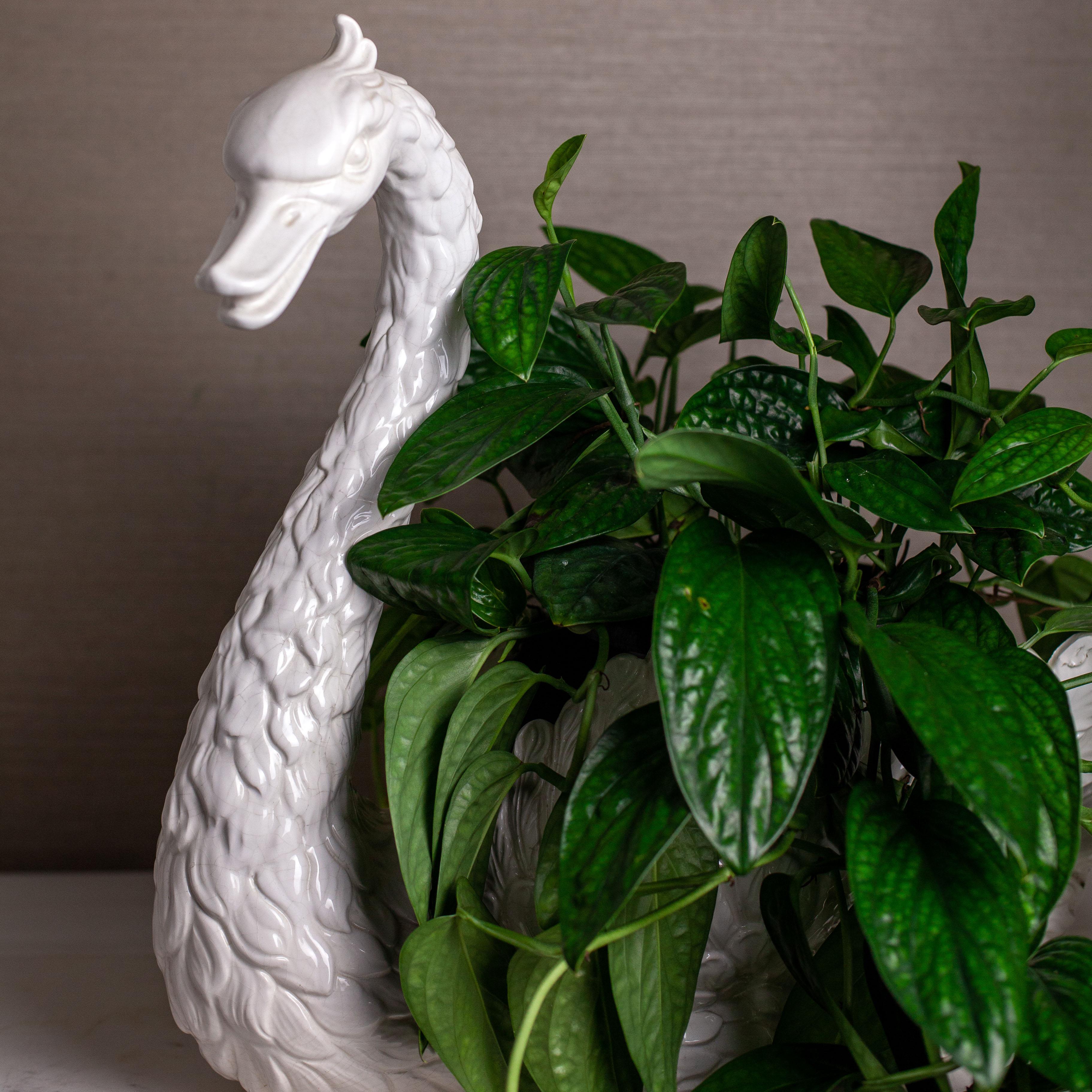 Mid-Century Italian Swan Jardinier For Sale 1
