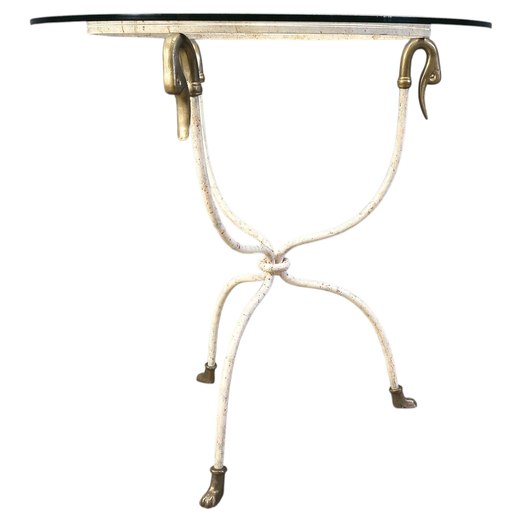 Mid century italian swan side table, 1970s