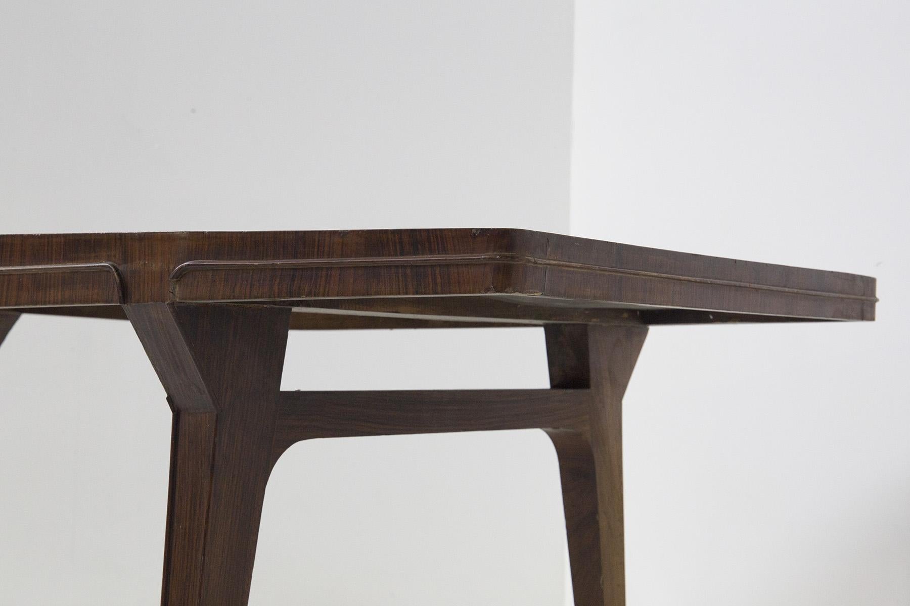 Mid-20th Century Midcentury Italian Table in Precious Wood For Sale