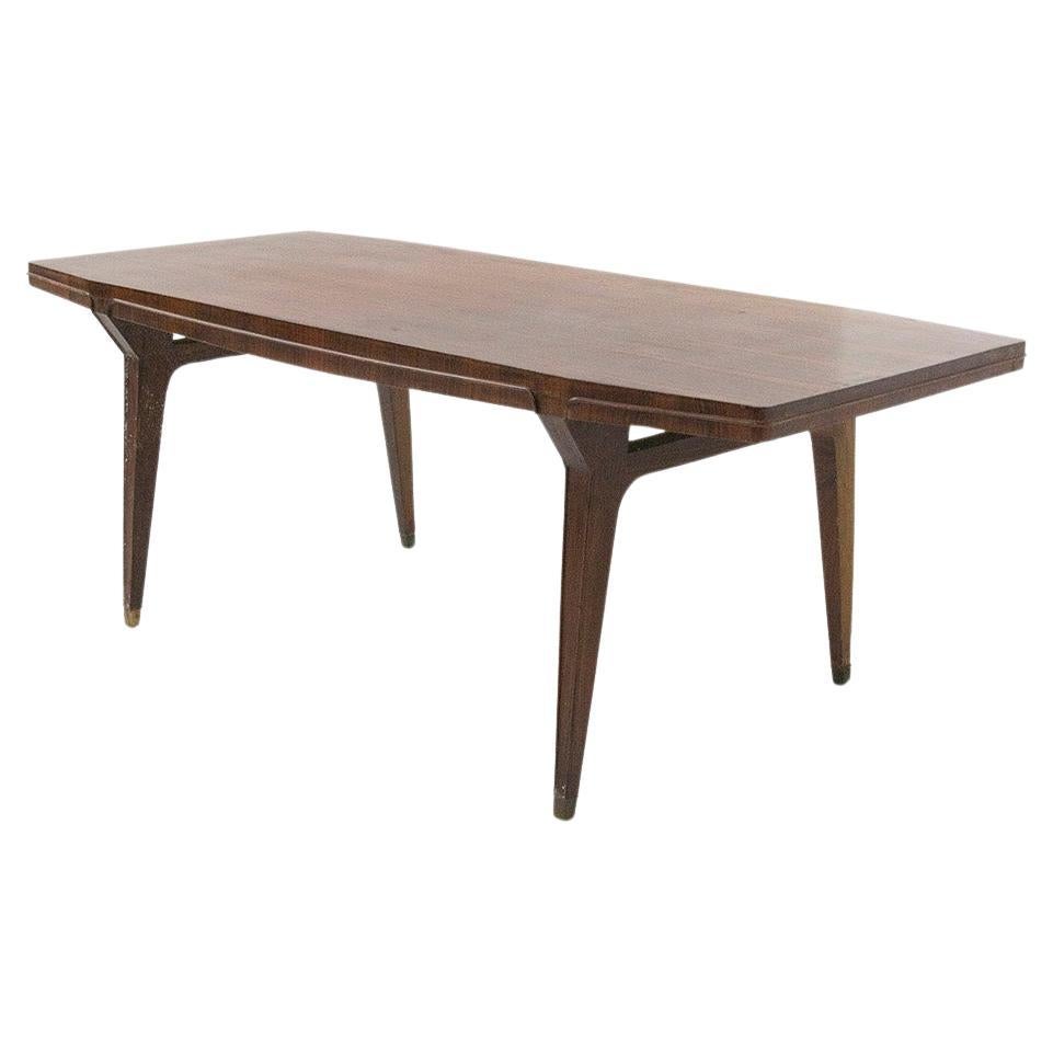 Midcentury Italian Table in Precious Wood For Sale
