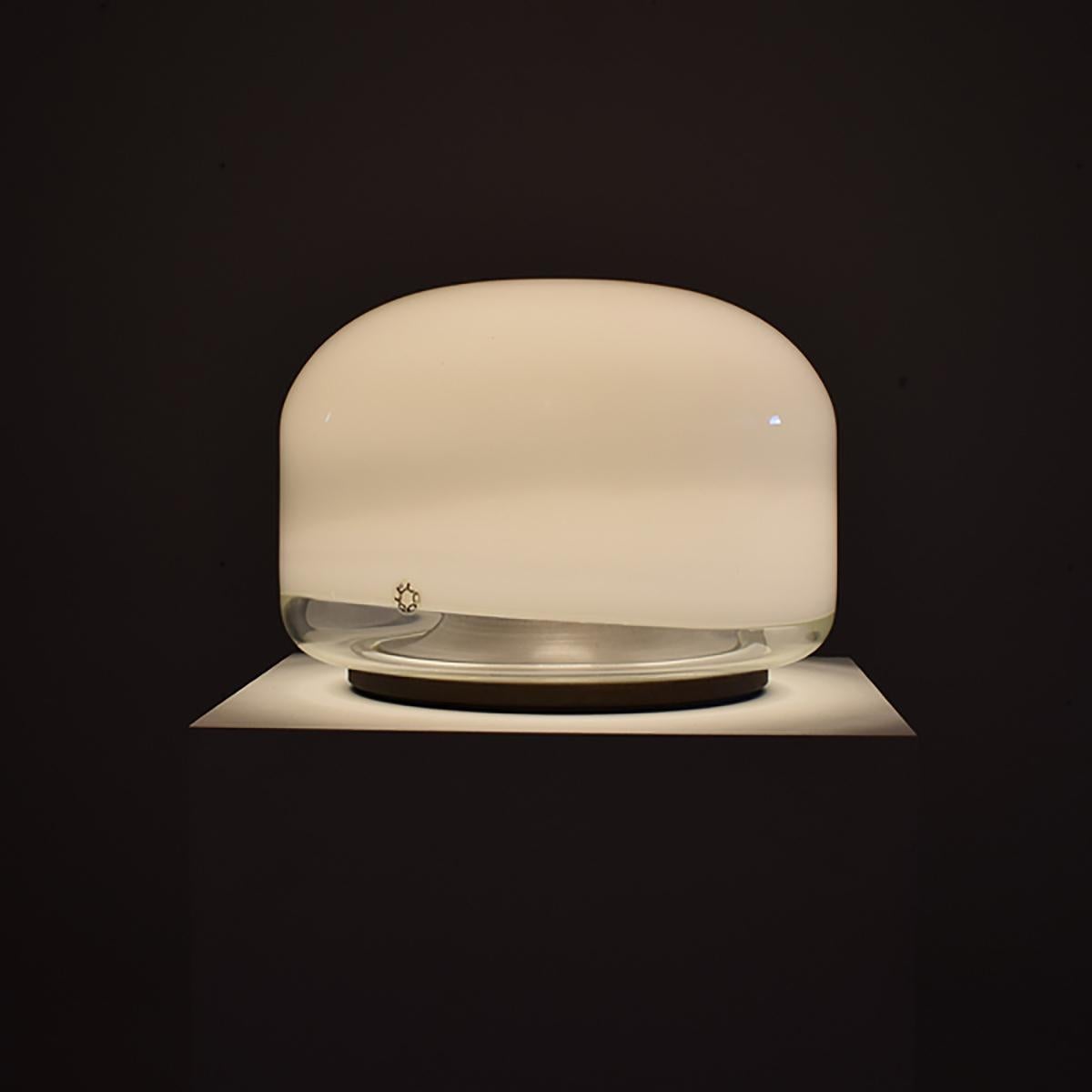 Mid Century Italian Table Lamp By Roberto Pamio, Medusa, Leucos, Italy, 1970s In Good Condition For Sale In ECHT, NL