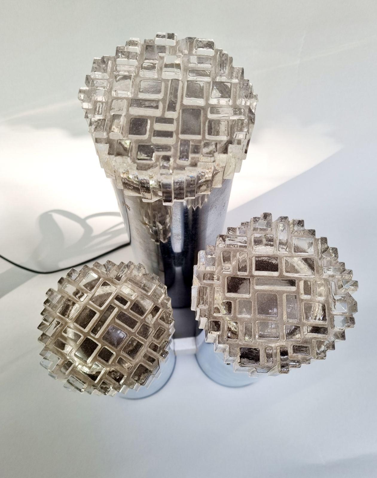Late 20th Century Mid-Century Italian Table Lamp Designed by Gaetano Sciolari for Sciolari, 70s For Sale