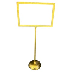 Mid-Century Italian Tall Bronzed Table Display Stand Signage