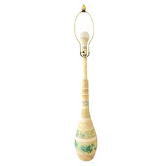 Mid Century Italian Tall Stacked Marble Lamp in Blues and Greens