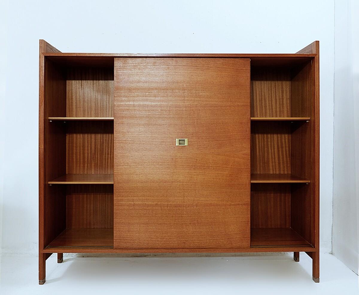 Mid-Century Italian Teak Highboard, 1960s In Good Condition In Brussels, BE