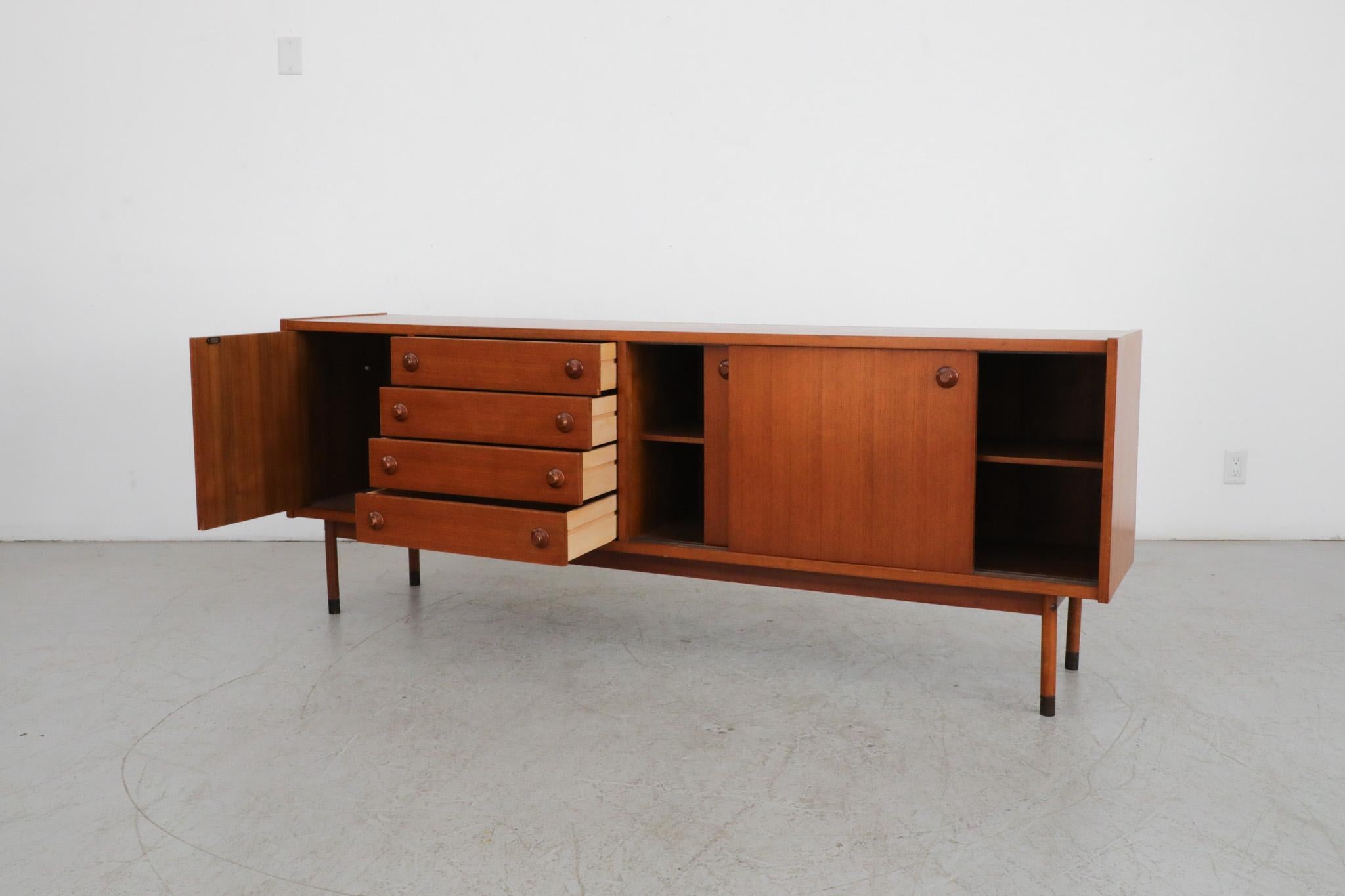 Mid-Century Italian Teak Sideboard In Good Condition For Sale In Los Angeles, CA