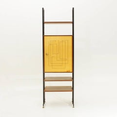 Midcentury Italian Teak Wall Unit with Bar, 1950s