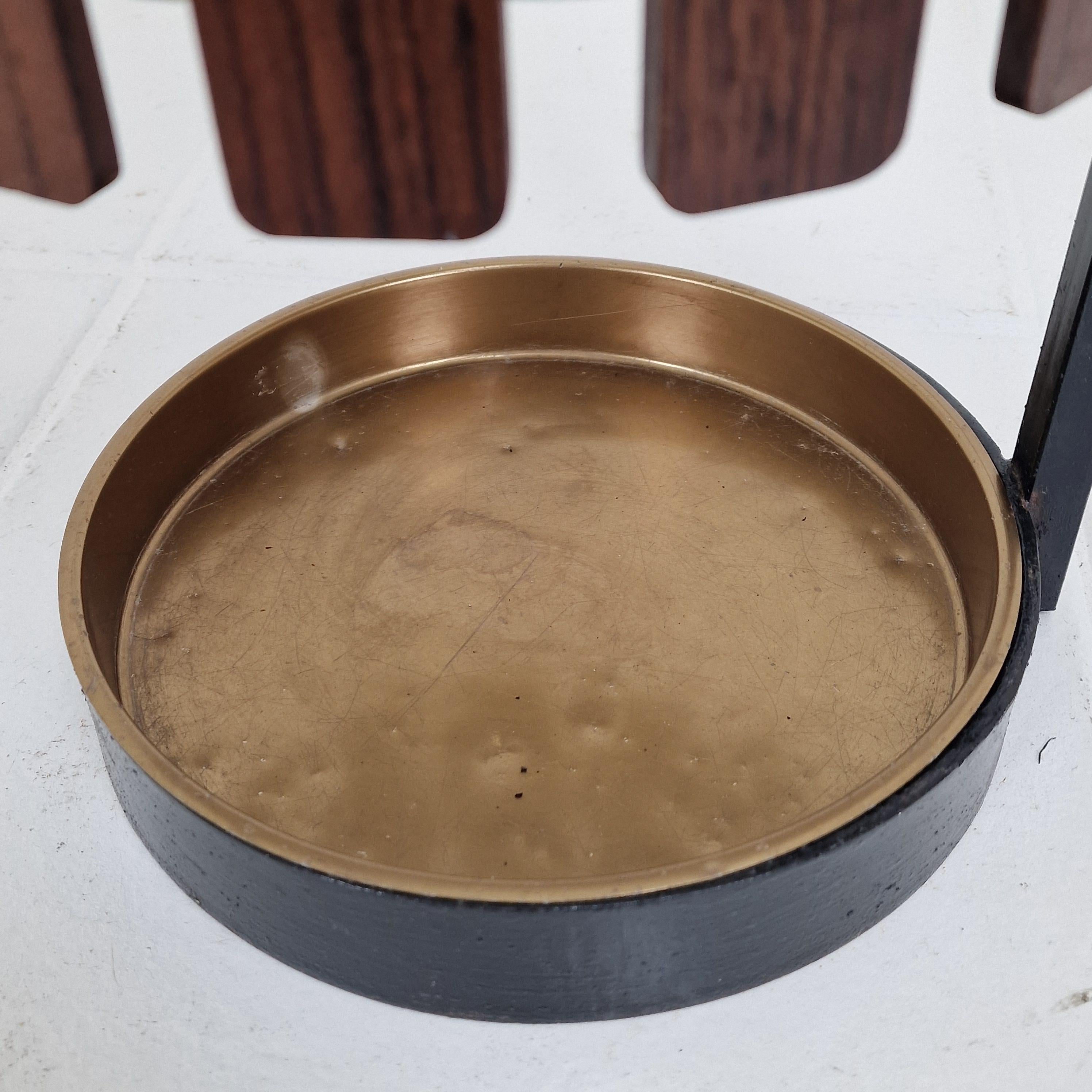 Mid Century Italian Teak Wooden Umbrella Stand, 1950s For Sale 6