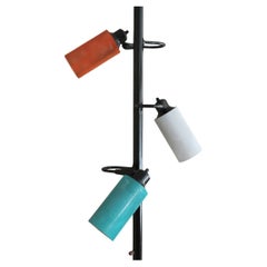Mid Century Italian Tension Pole Lamp 50s Stiffel 3 Shades After Jacques Biny