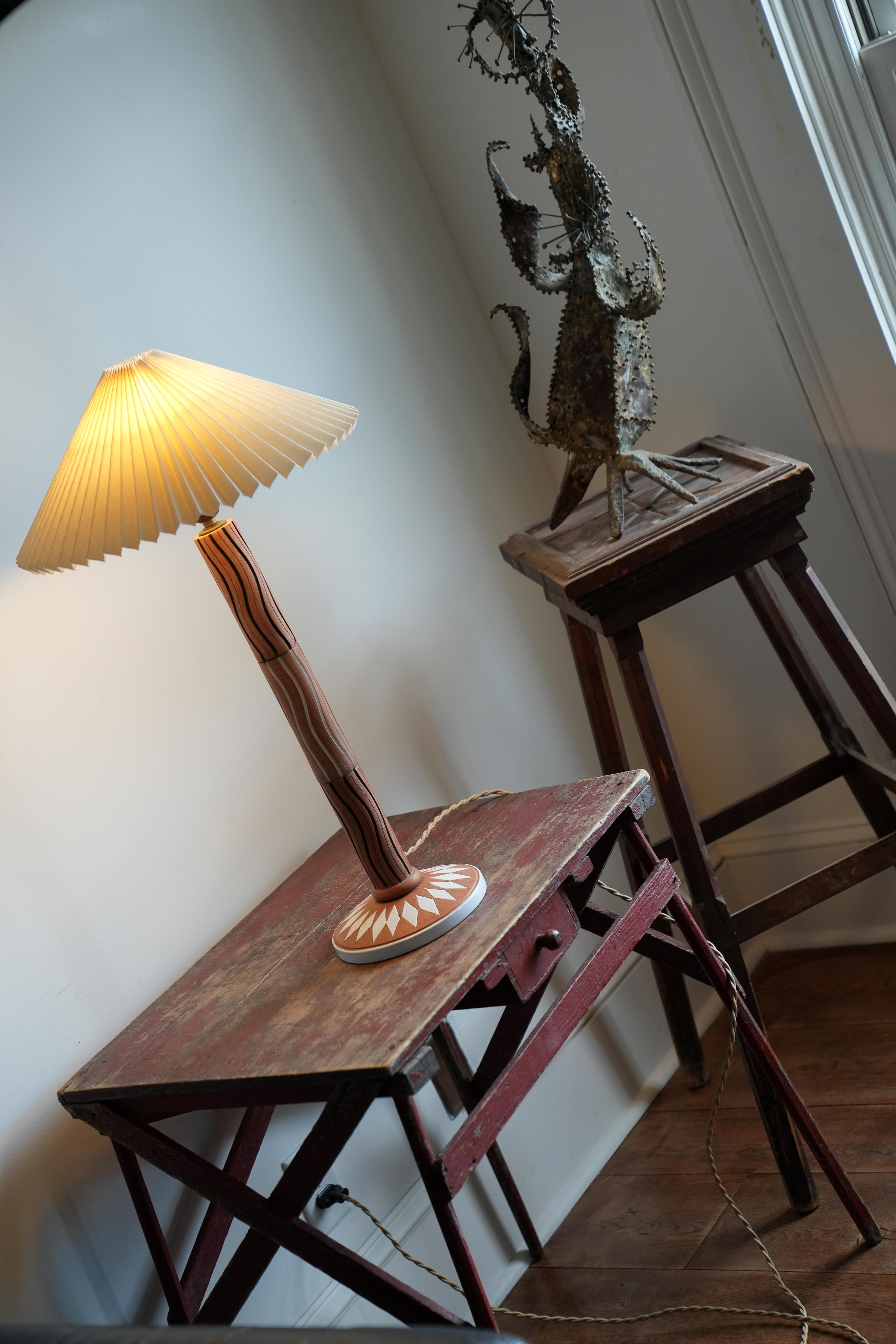 20th Century Mid Century Italian Terracotta Lamp