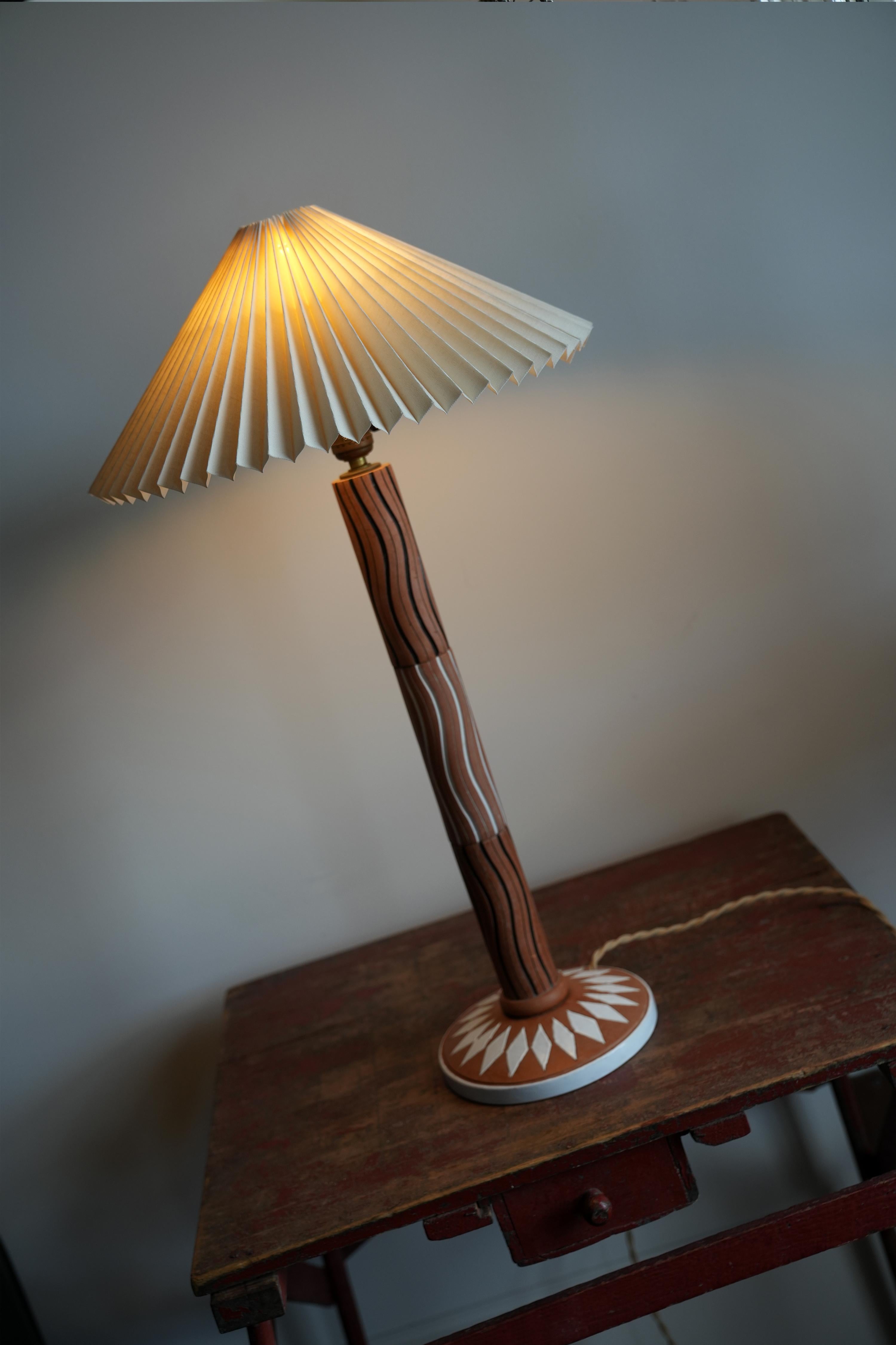 Mid Century Italian Terracotta Lamp 1