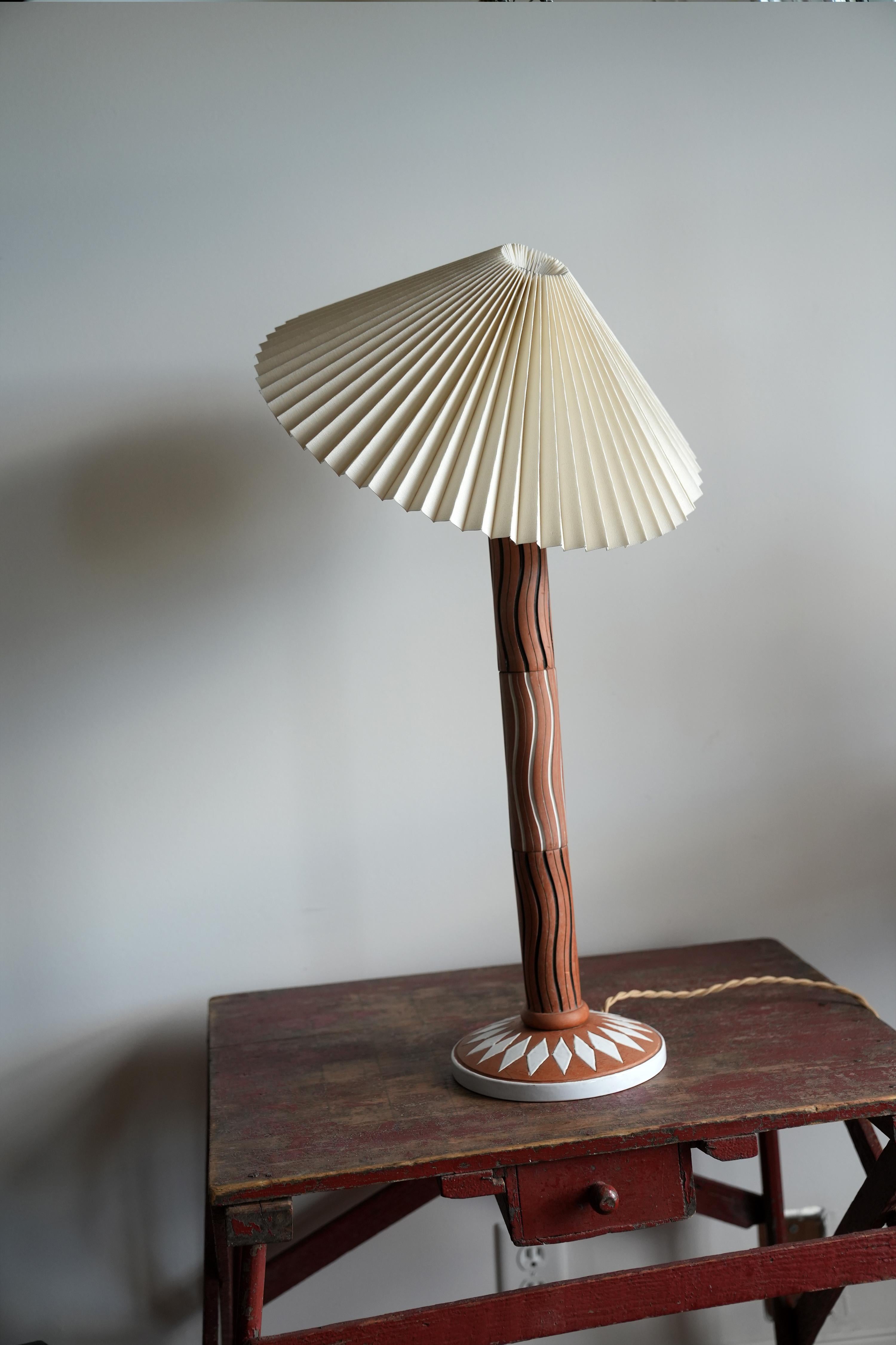Mid Century Italian Terracotta Lamp 2