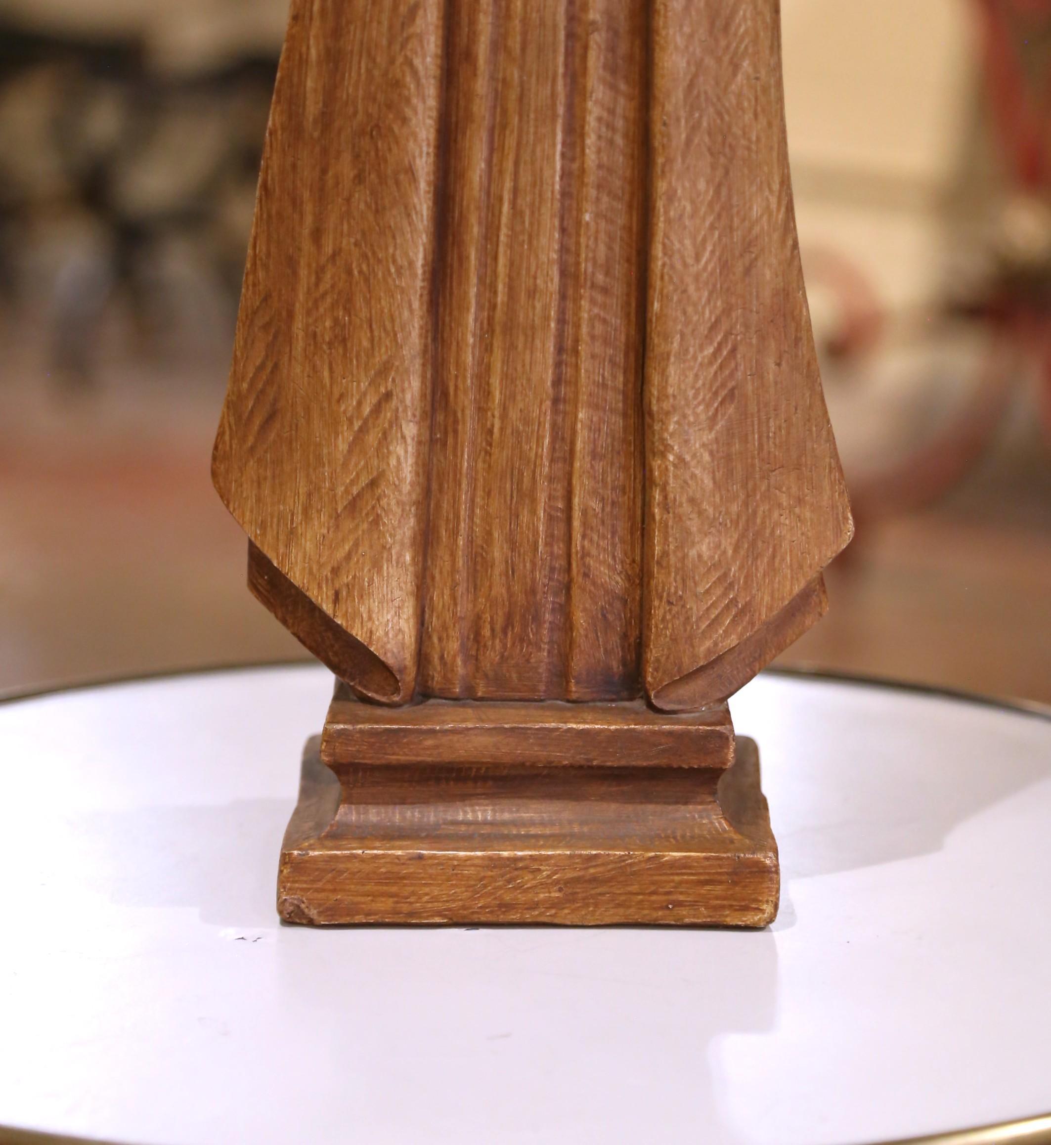 Fatto a mano Scultura in terracotta Madonna & Child di S. Melani per Arnova, metà del secolo scorso in vendita