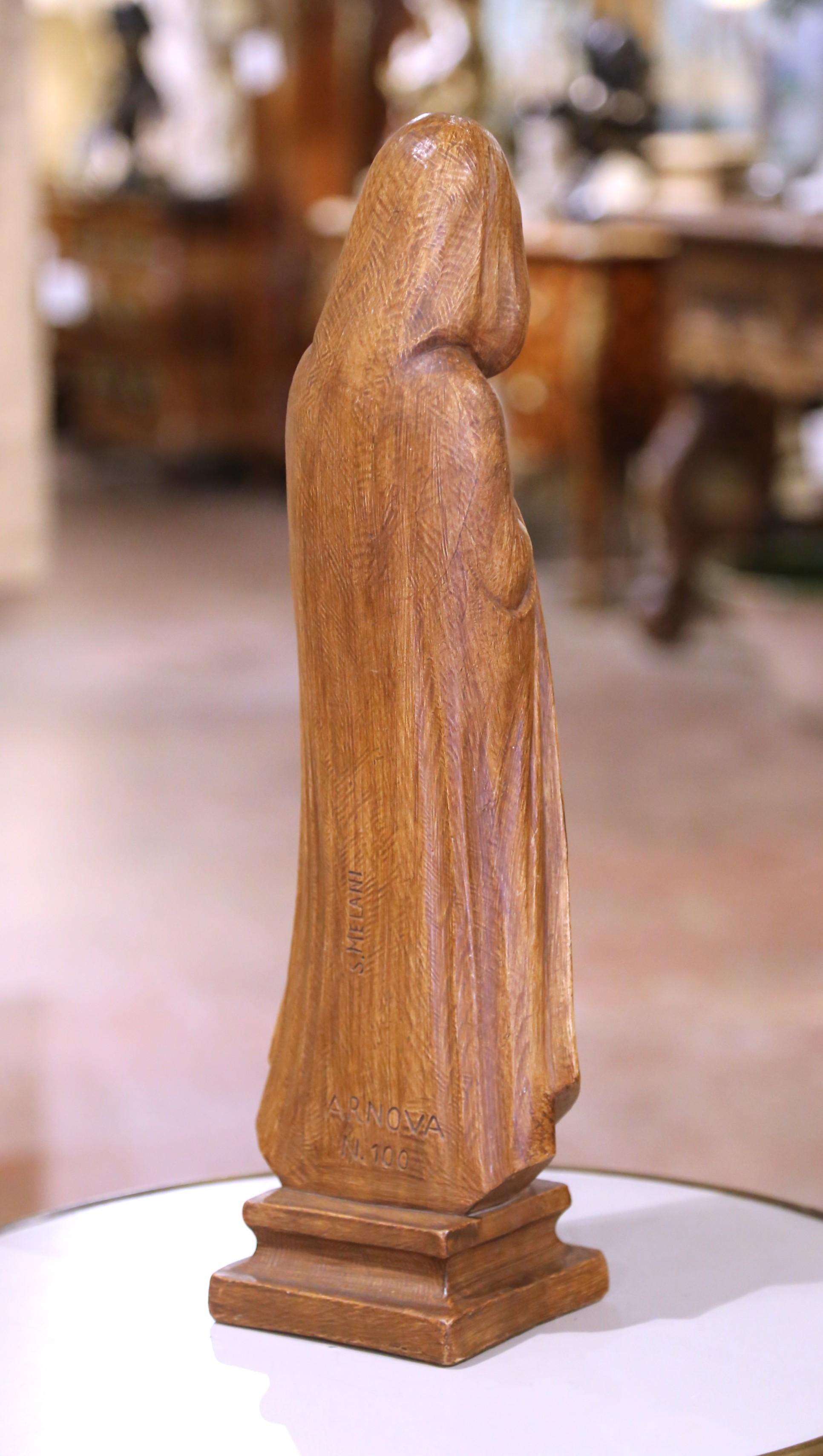XX secolo Scultura in terracotta Madonna & Child di S. Melani per Arnova, metà del secolo scorso in vendita