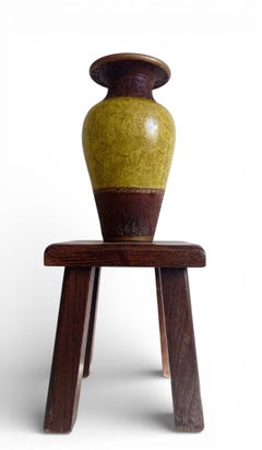 Jarrón italiano de terracota de mediados de siglo, estilo etrusco, años 50