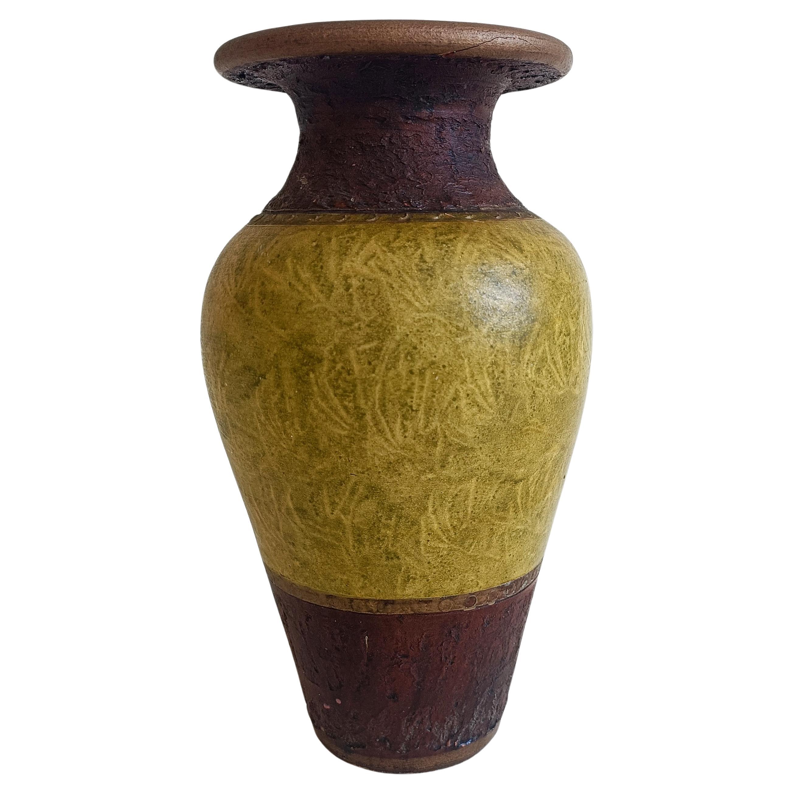 Vaso in terracotta italiano di metà secolo, stile etrusco, anni 
50 in vendita