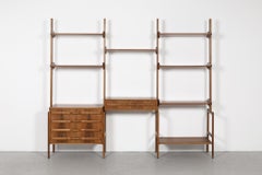 Mid-Century Italian Three-Section Teak Shelving System