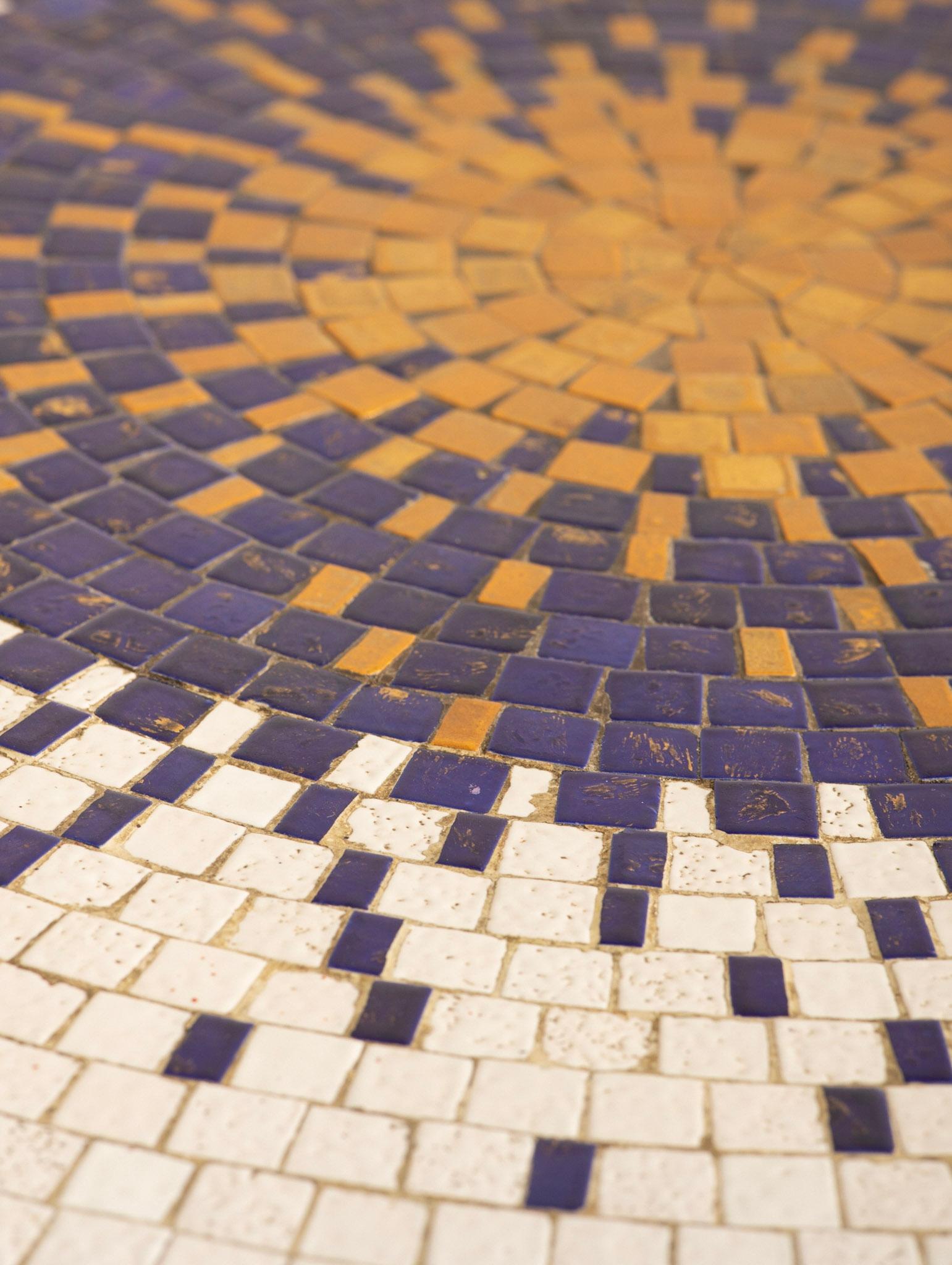 round mosaic coffee table