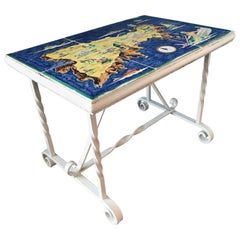 Mid Century Italian Tile Top Table