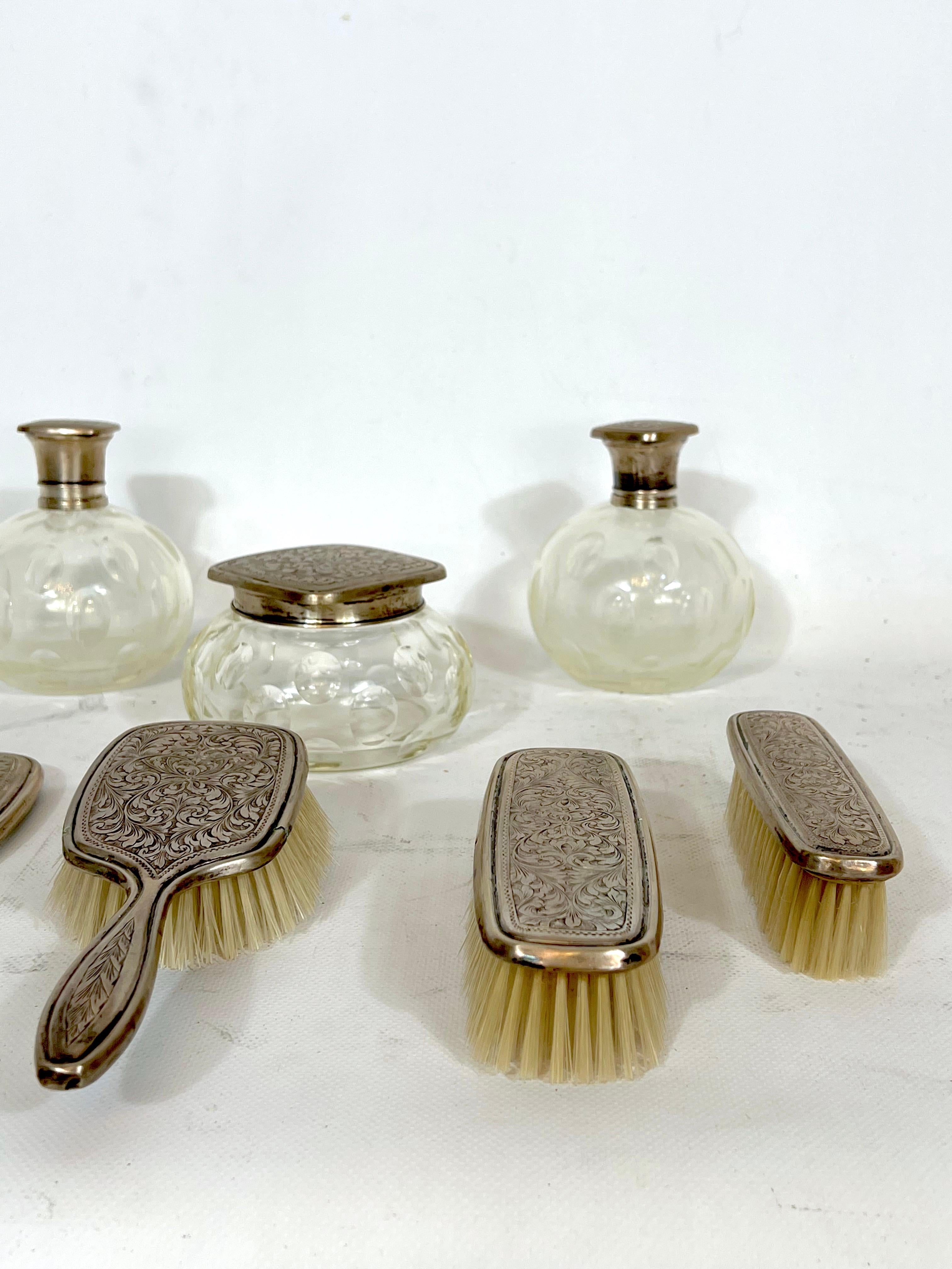 antique glass bathroom accessories