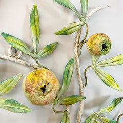 Applique italienne du milieu du siècle Tole Apple Fruits