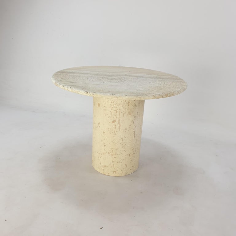 Mid-Century Italian Travertine Coffee Table, 1980s For Sale 4