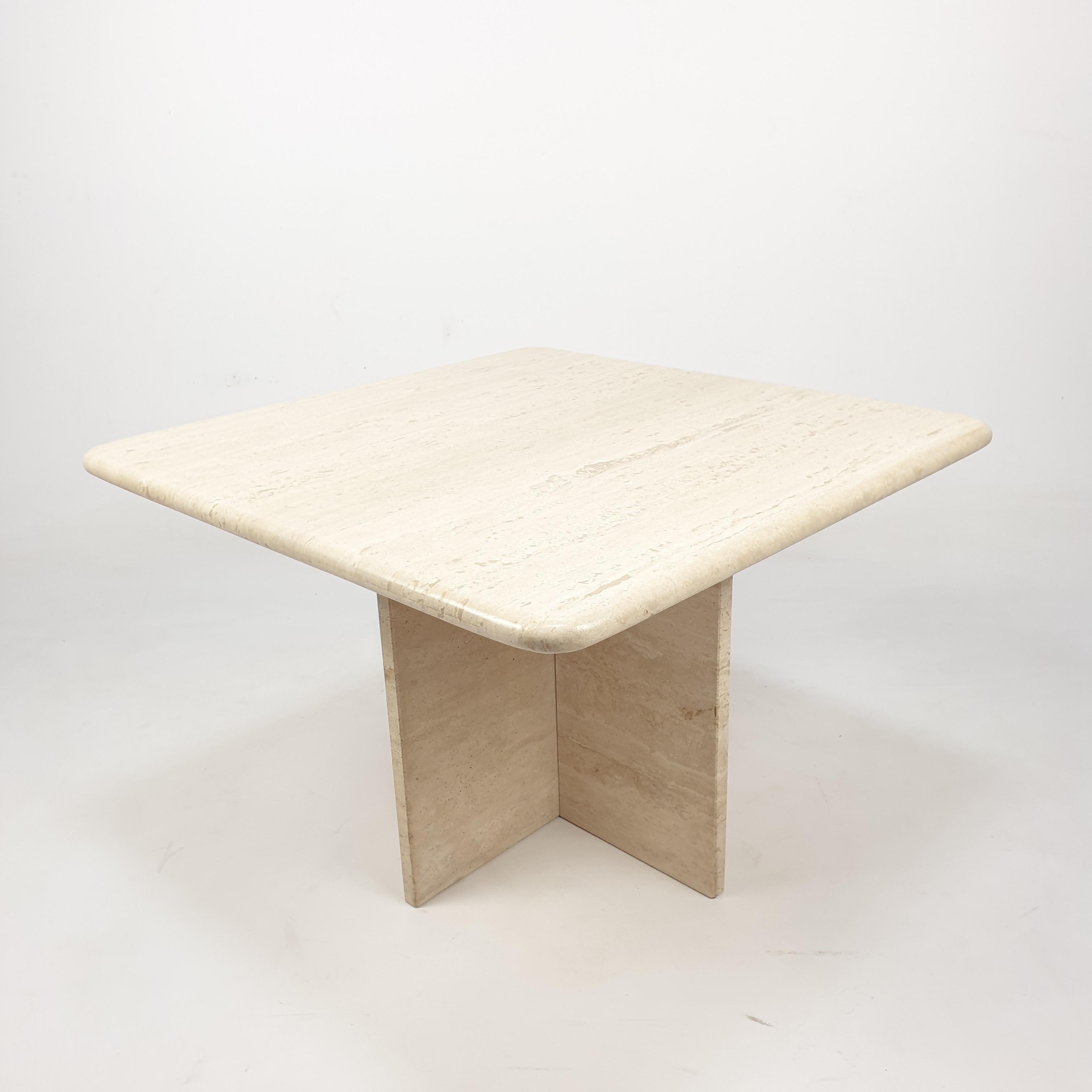 Mid-Century Italian Travertine Coffee Table, 1980s 5