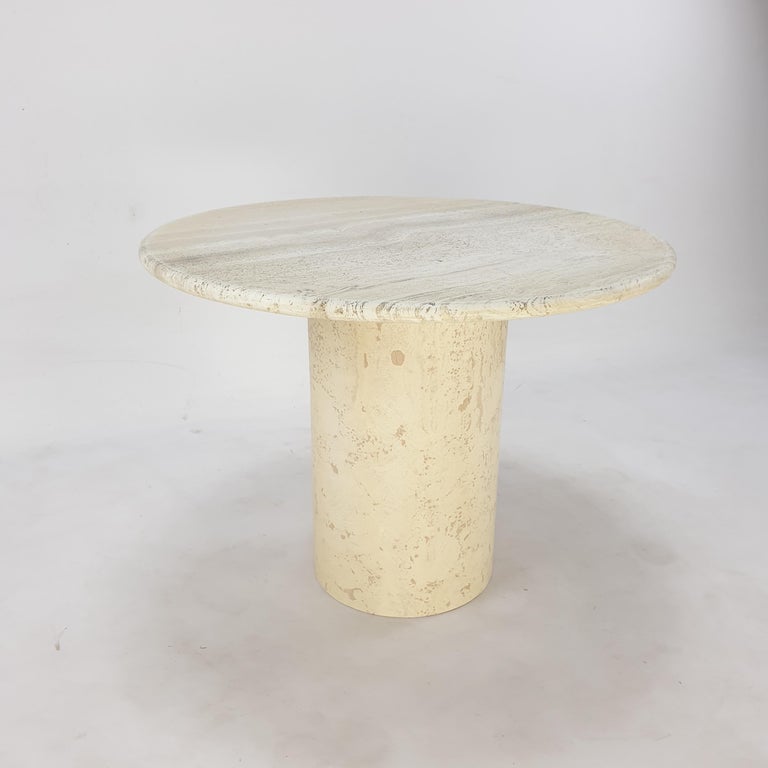 Mid-Century Italian Travertine Coffee Table, 1980s For Sale 5