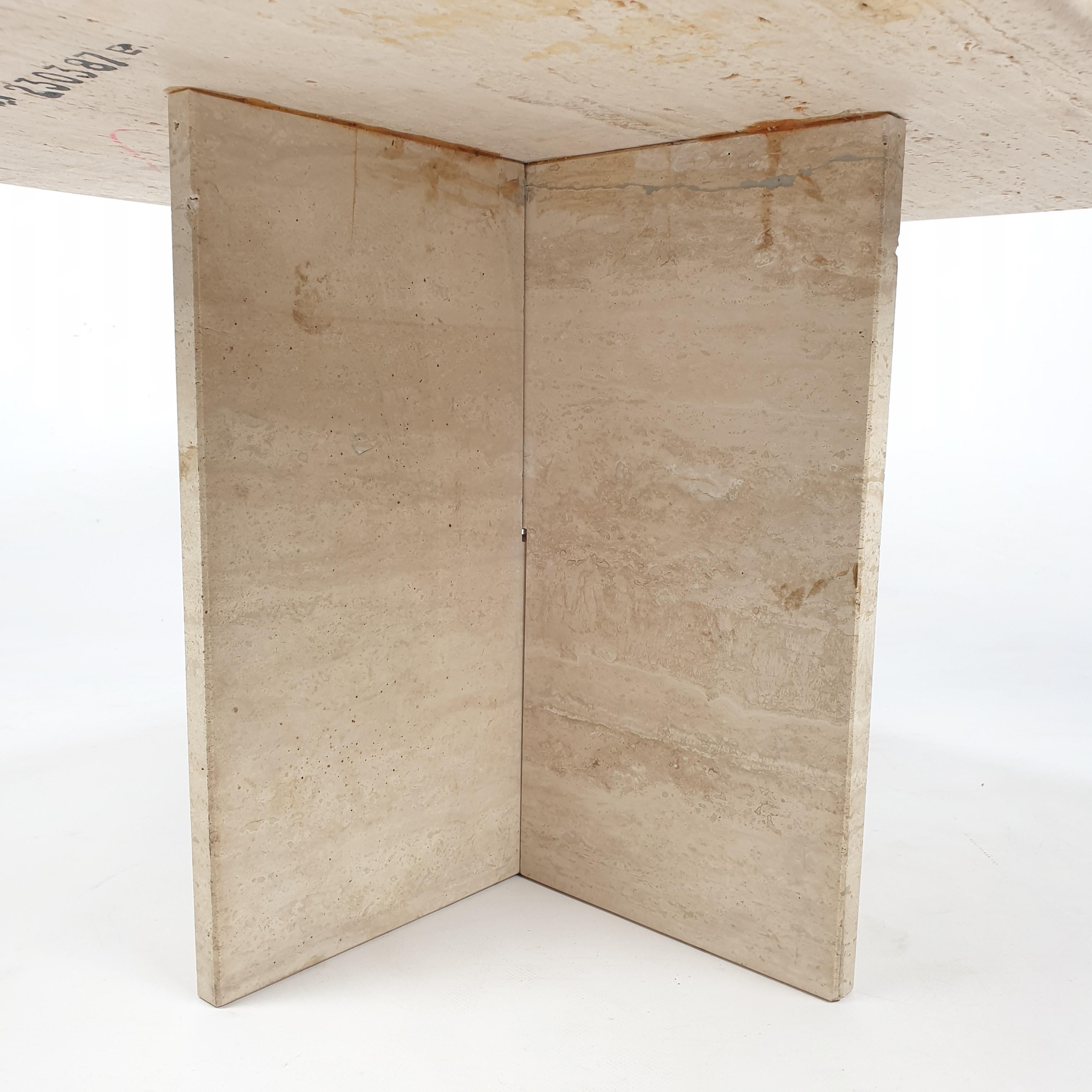 Mid-Century Italian Travertine Coffee Table, 1980s 6