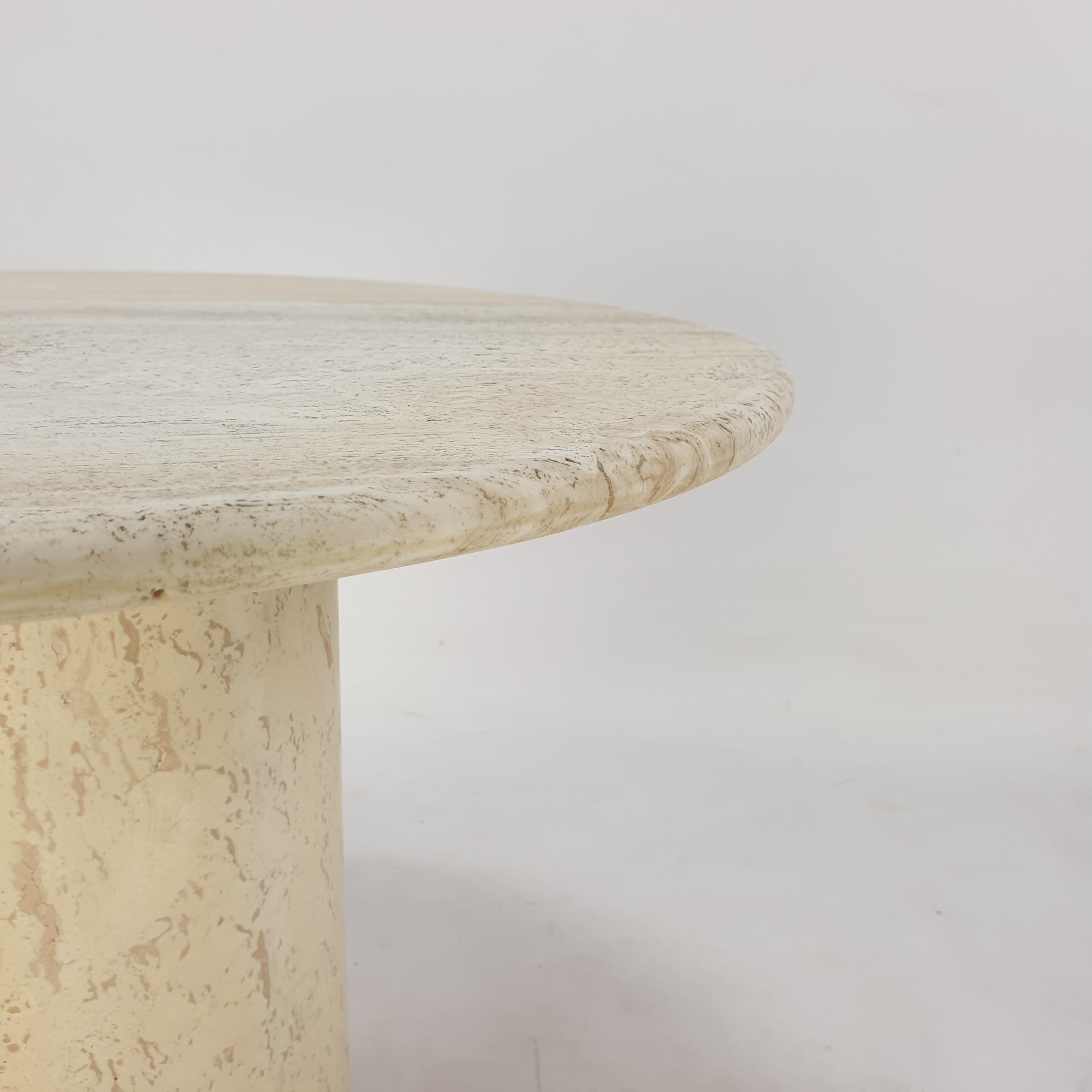 Mid-Century Italian Travertine Coffee Table, 1980s For Sale 6