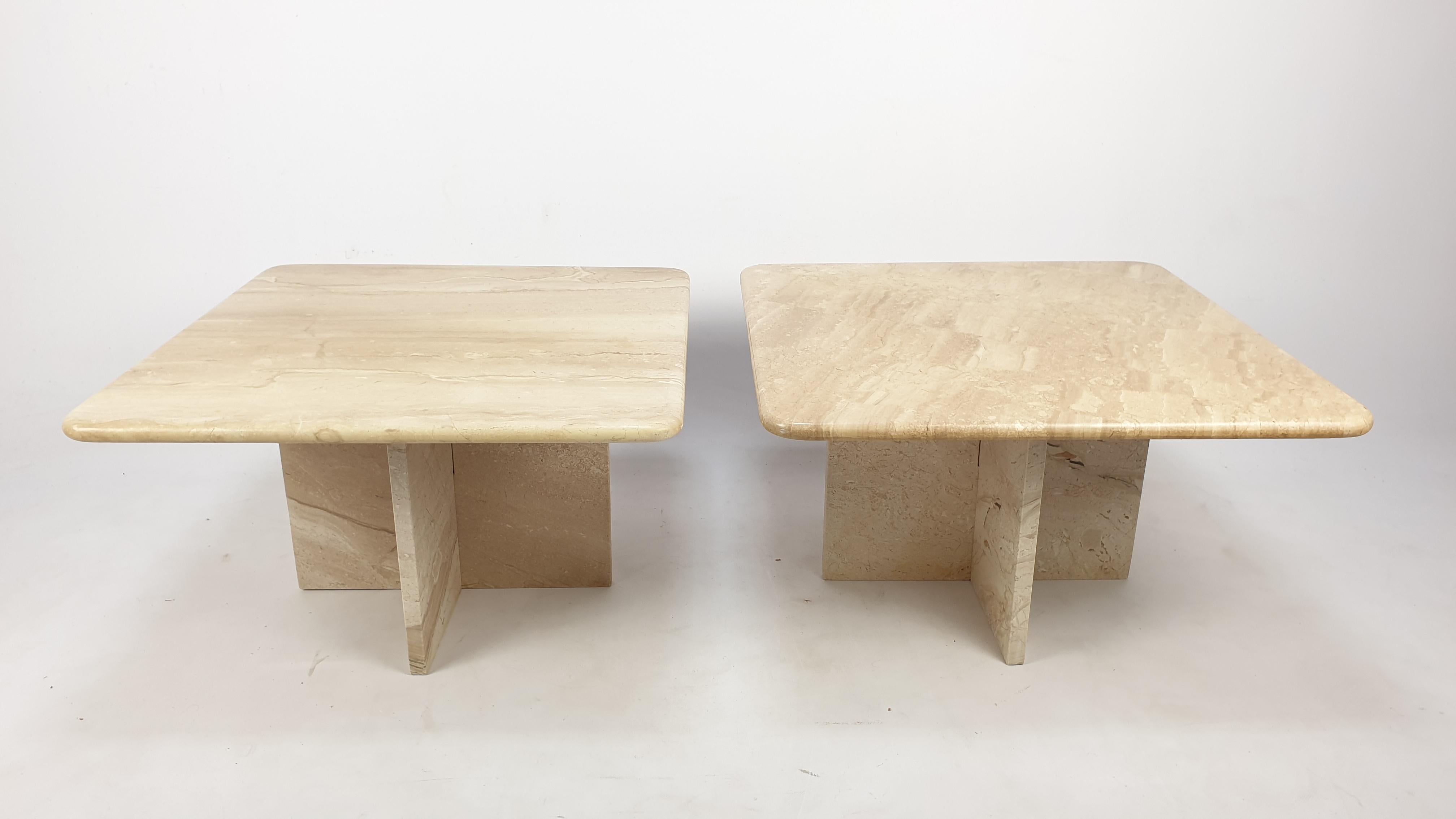 Mid-Century Italian Travertine Coffee Table, 1980s 7