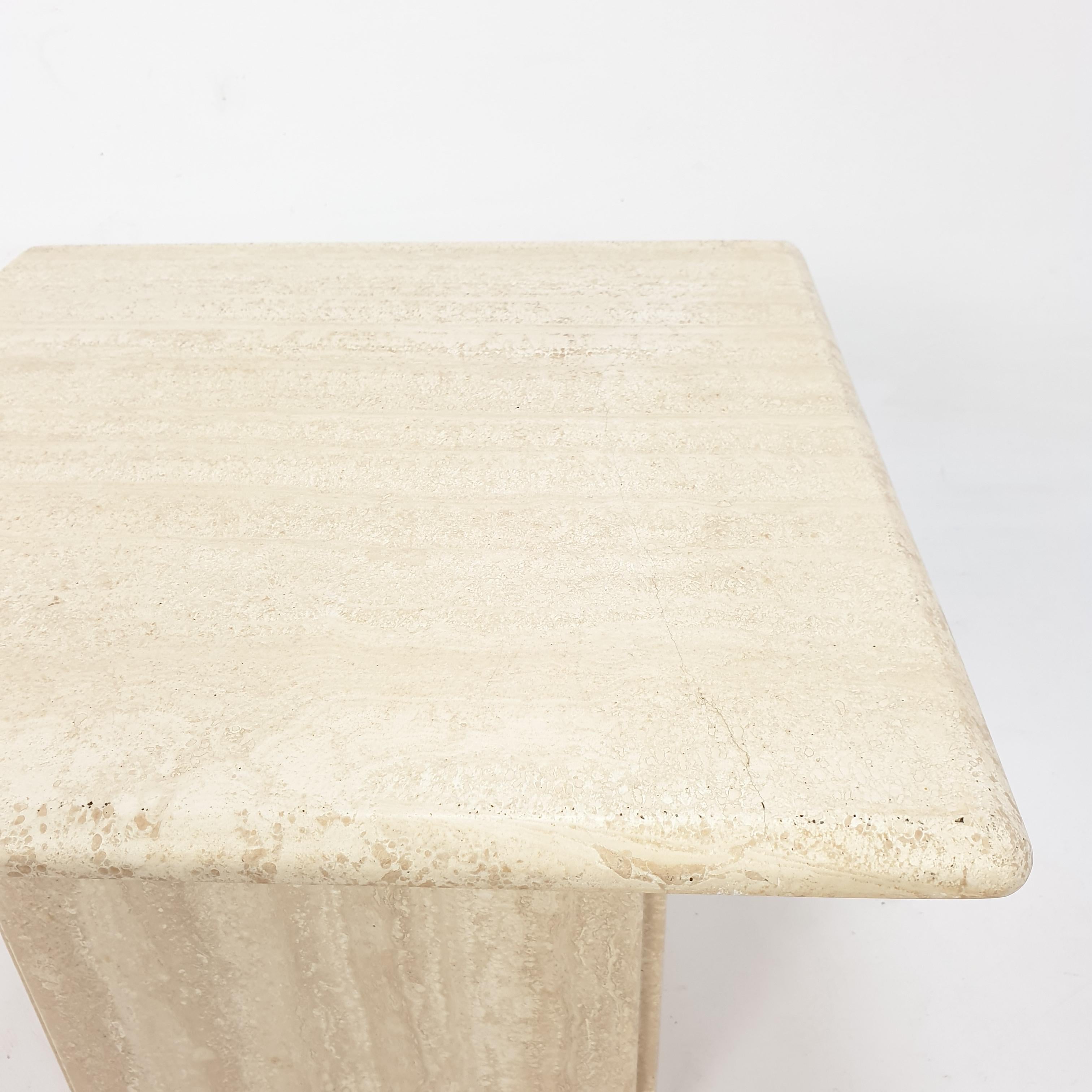 Mid-Century Italian Travertine Coffee Table, 1980s 7