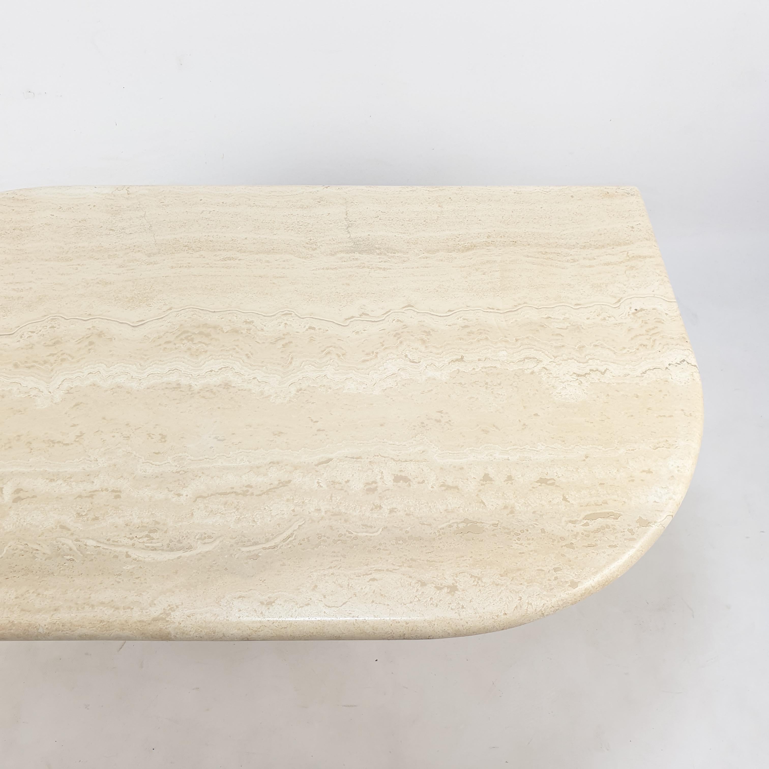 Mid-Century Italian Travertine Coffee Table, 1980's 10