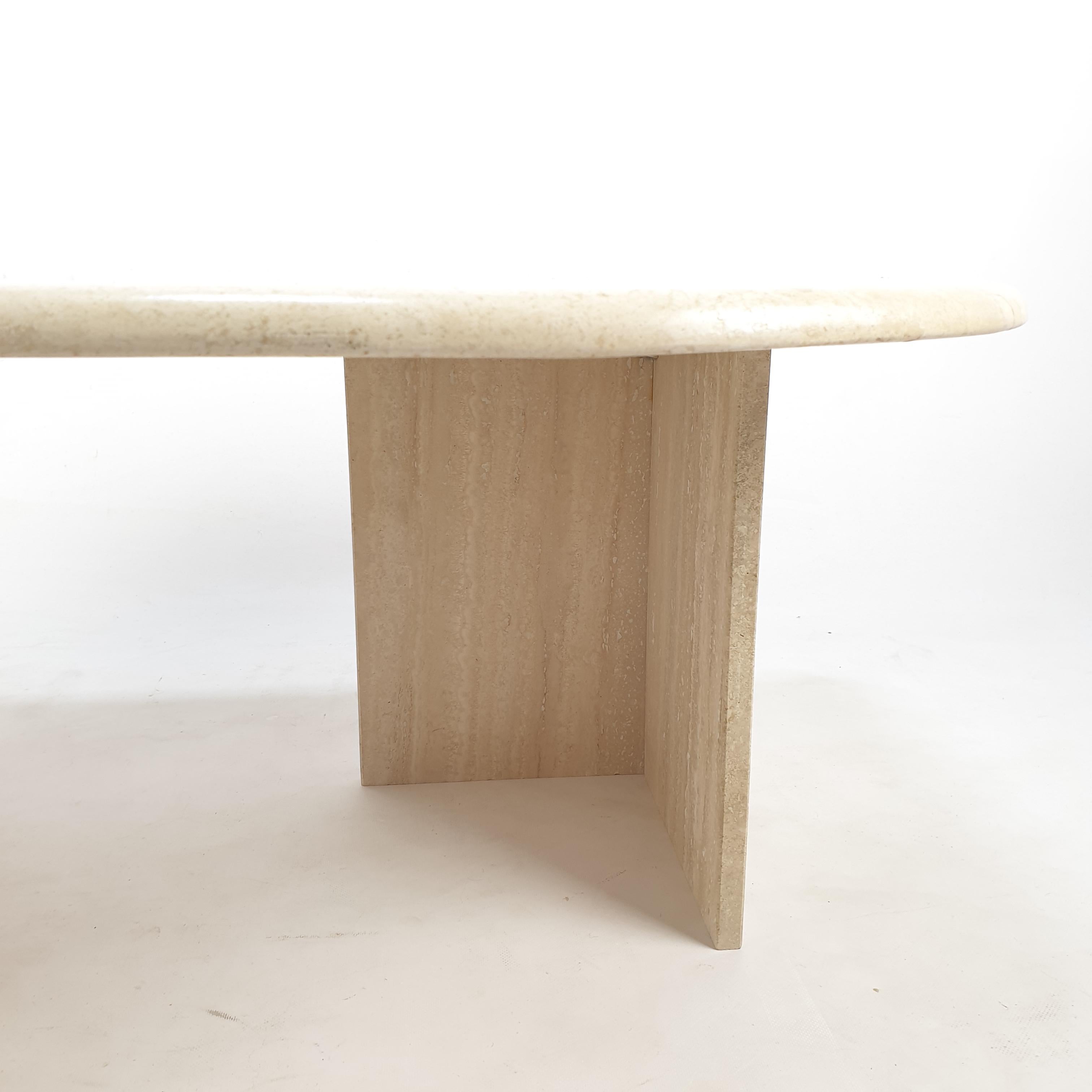 Mid-Century Italian Travertine Coffee Table, 1980's 12