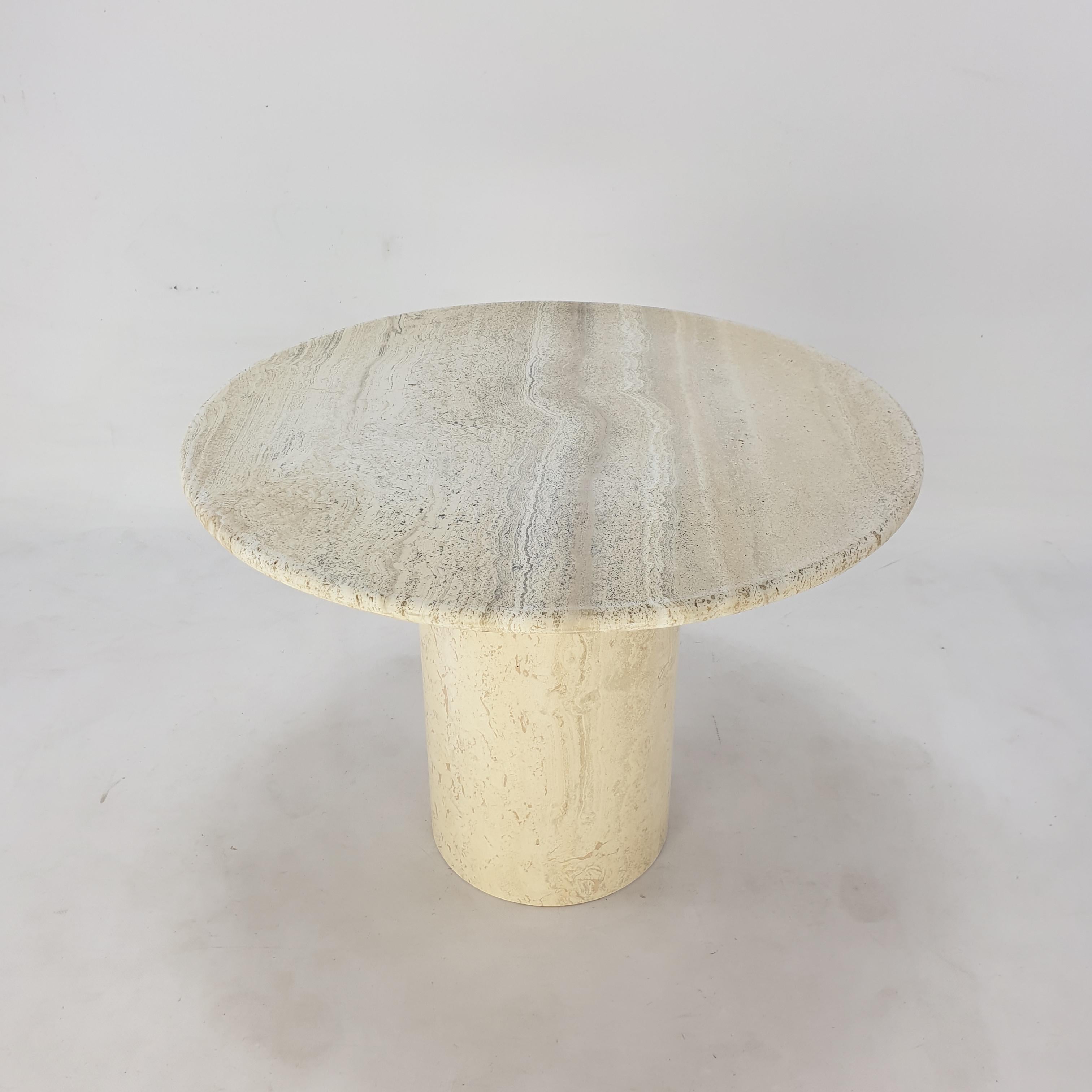 Mid-Century Modern Mid-Century Italian Travertine Coffee Table, 1980s For Sale