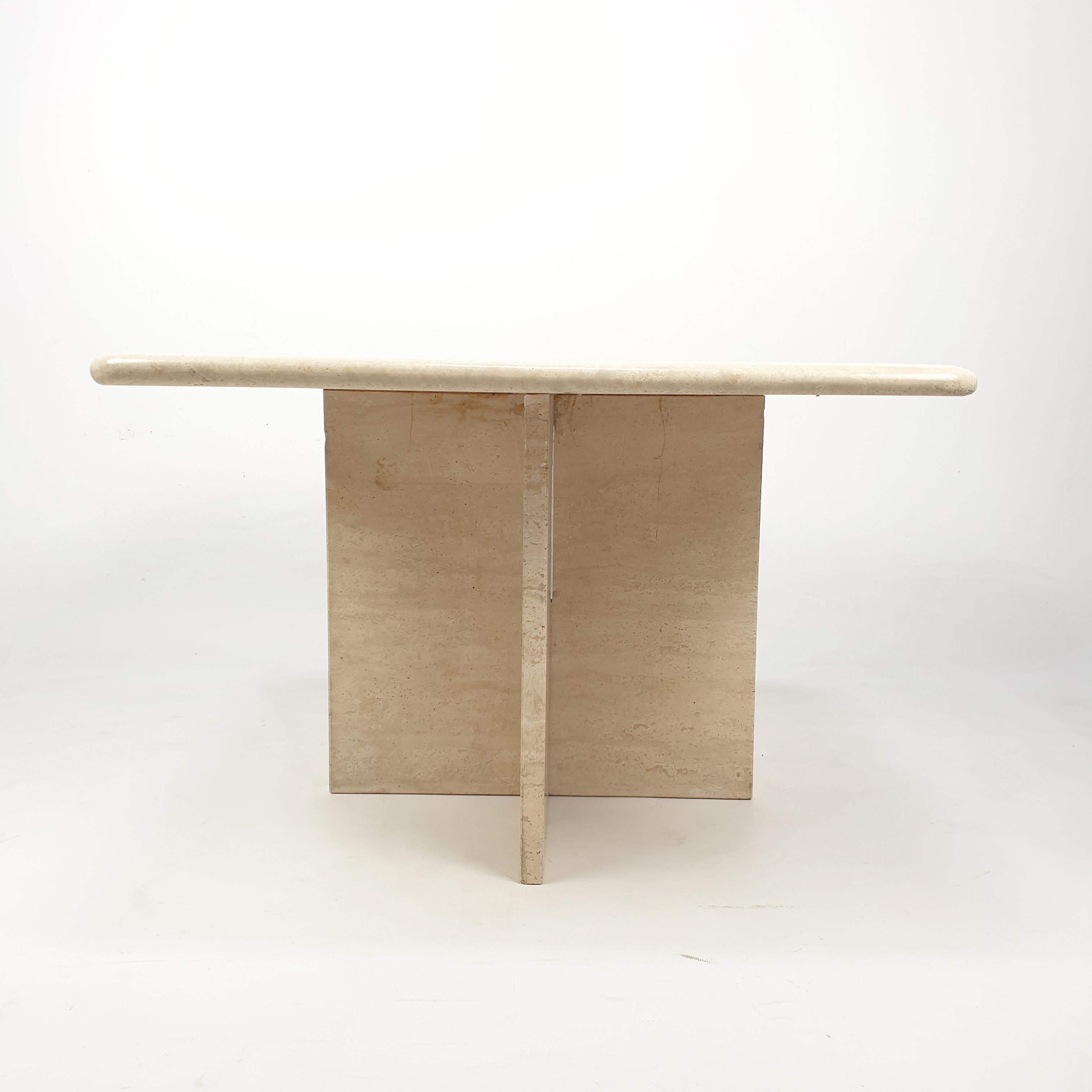 Mid-Century Italian Travertine Coffee Table, 1980s 2
