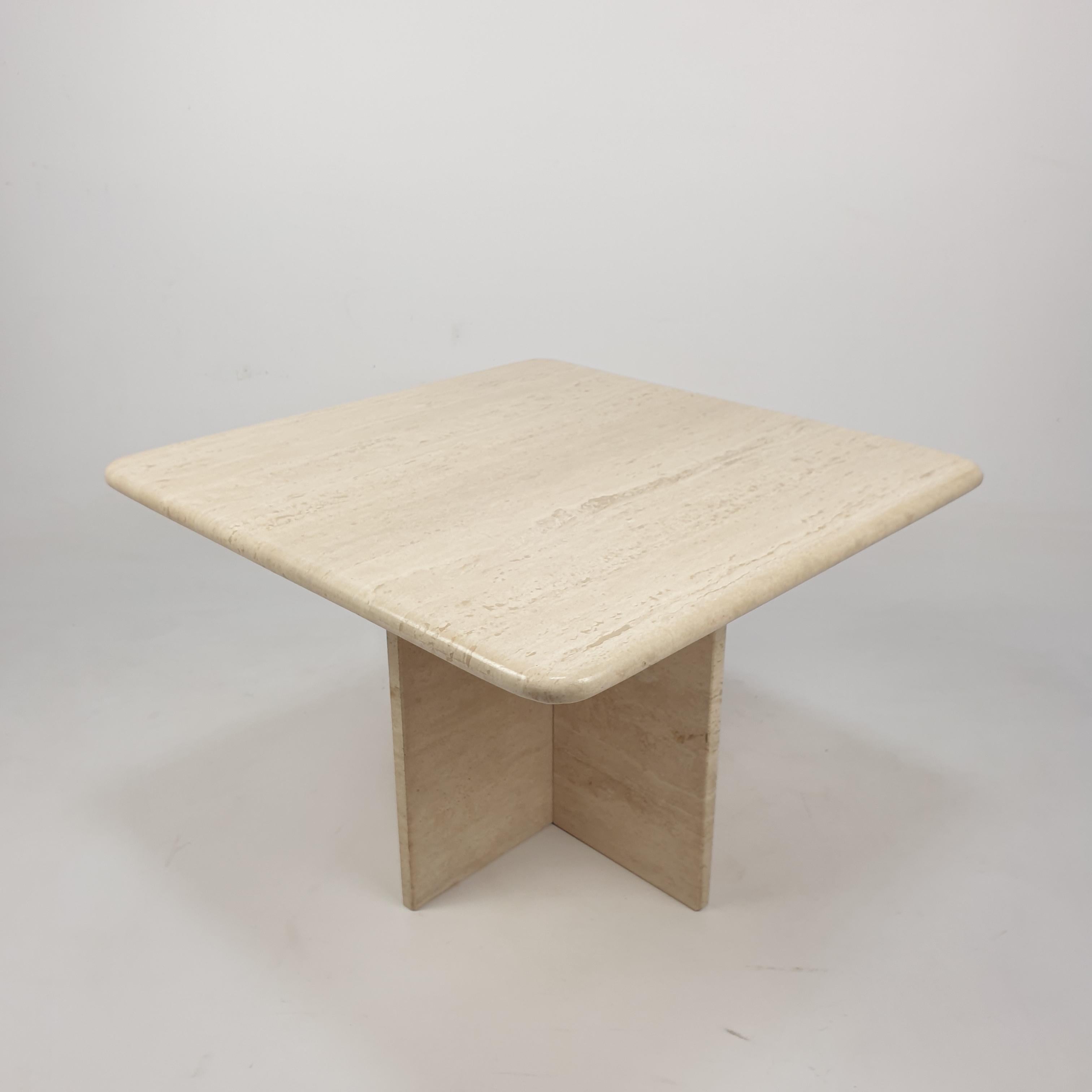 Mid-Century Italian Travertine Coffee Table, 1980s 3
