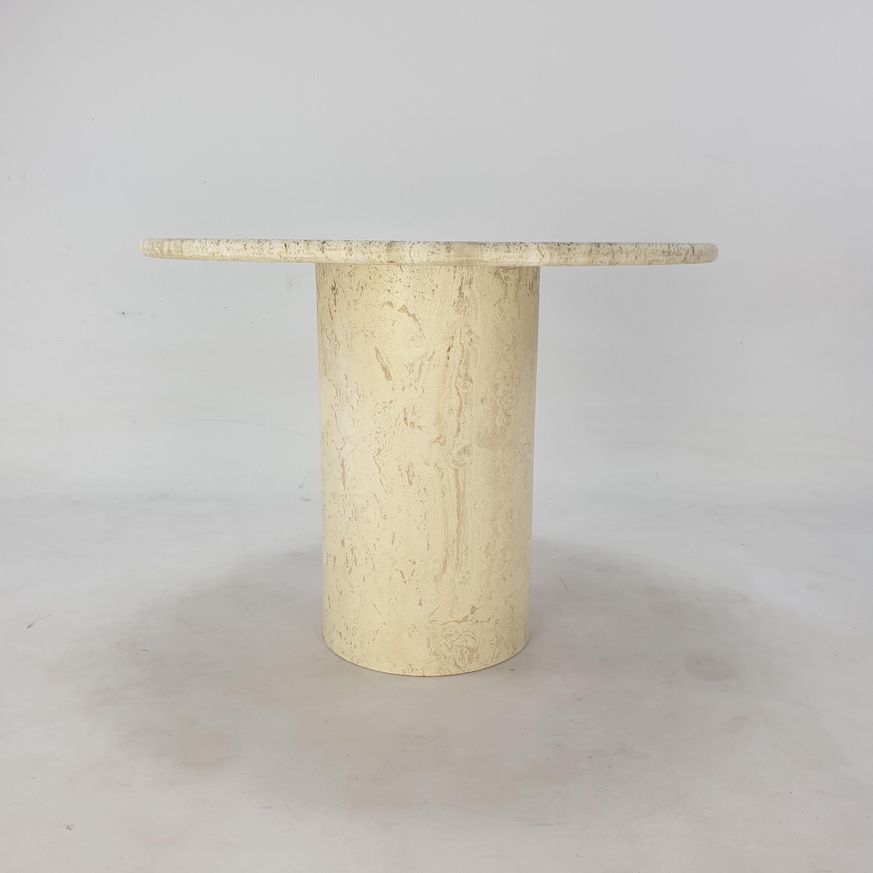 Mid-Century Italian Travertine Coffee Table, 1980s For Sale 3