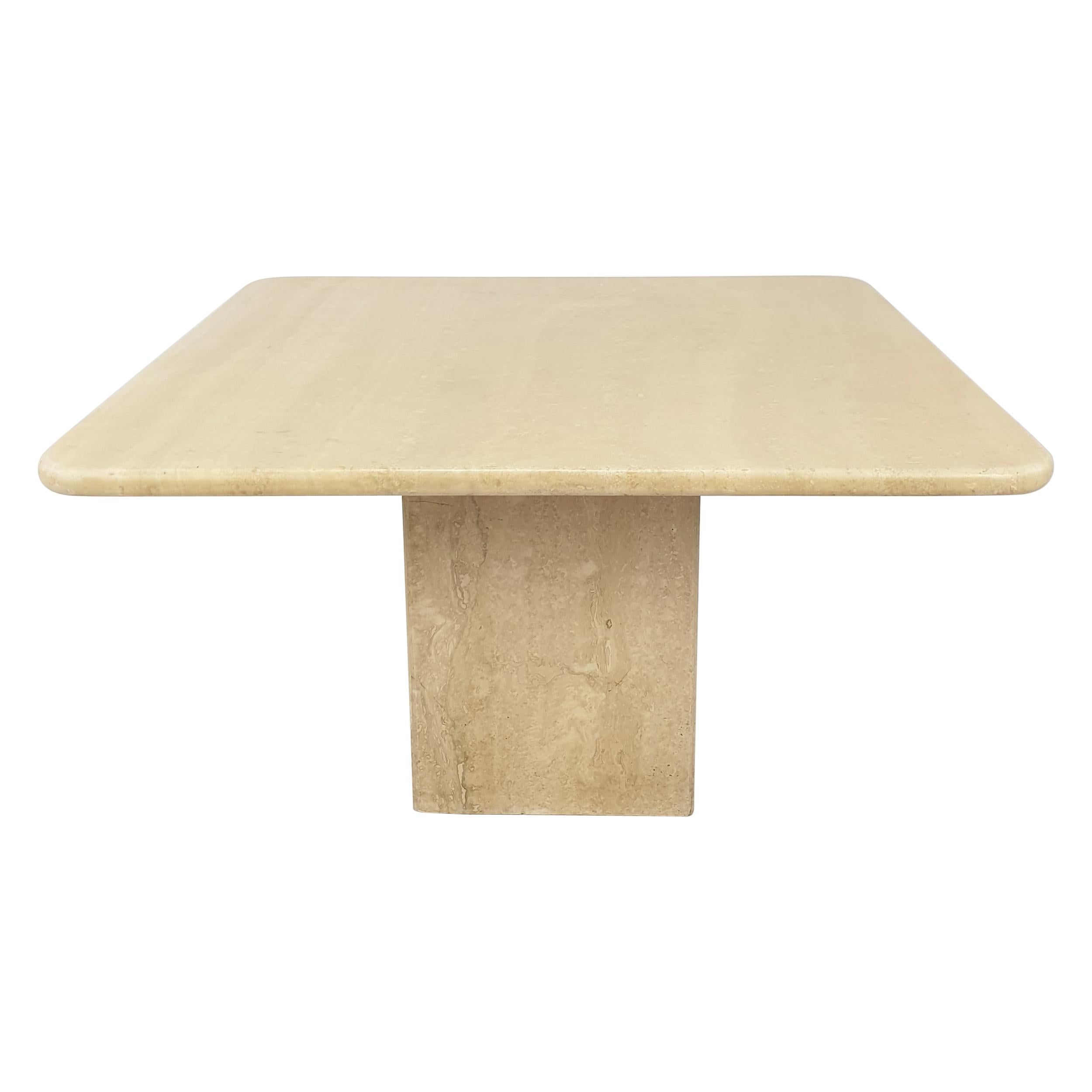 MidCentury Italian Travertine Coffee Table, 1980s For Sale at 1stDibs