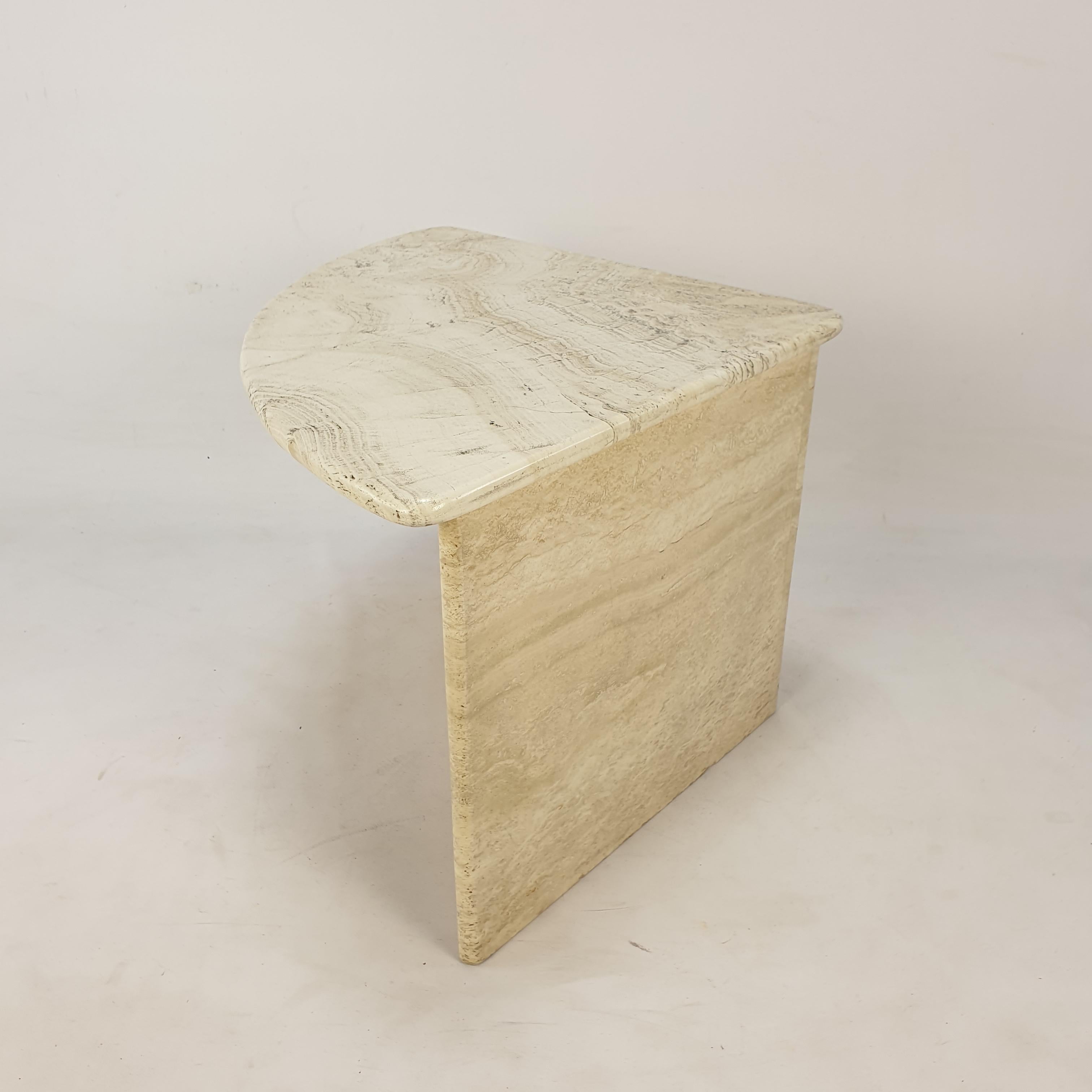 Mid-Century Italian Travertine Coffee Table Section 1, 1980s In Good Condition In Oud Beijerland, NL