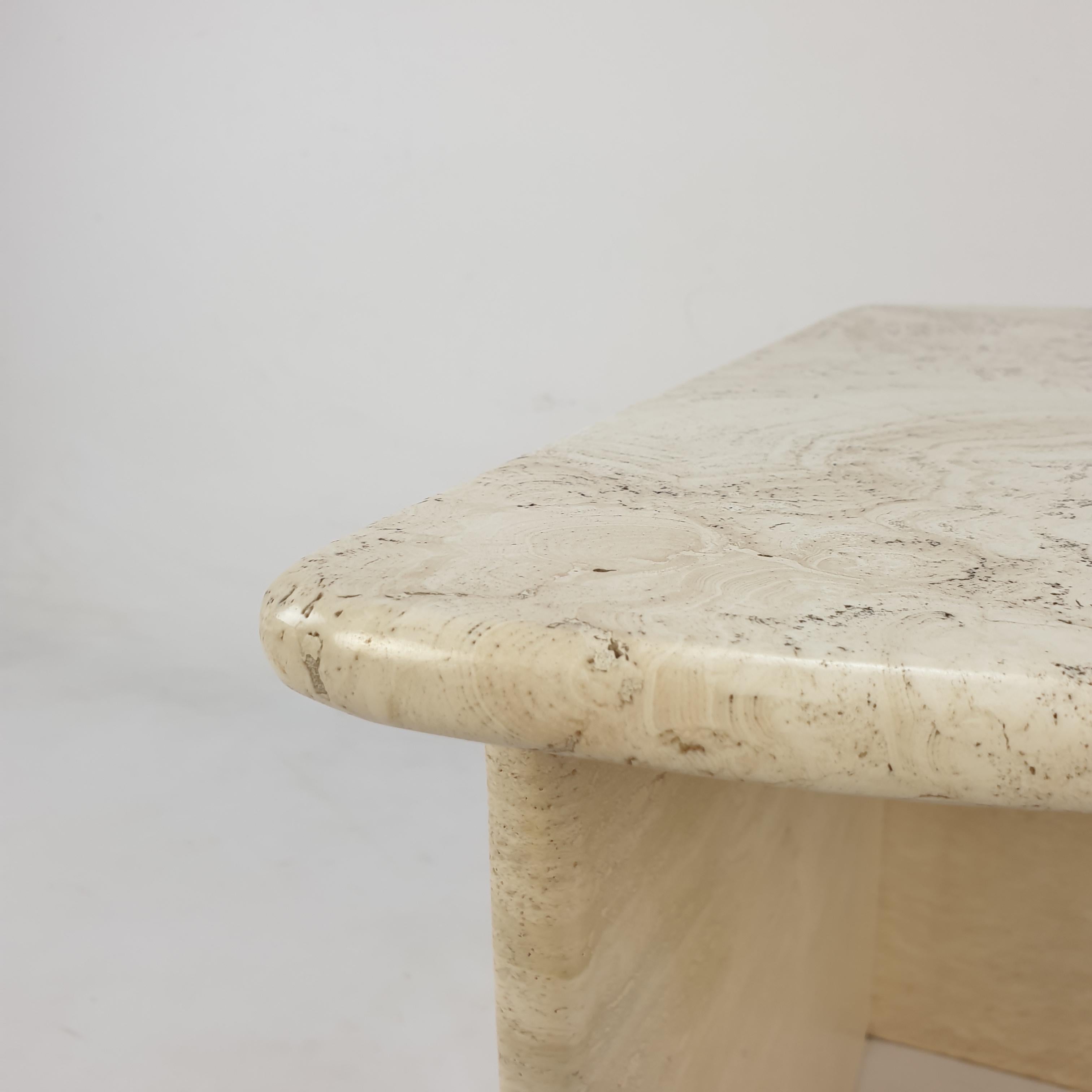 Mid-Century Italian Travertine Coffee Table Section 1, 1980s 3