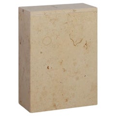 Console italienne en travertin du milieu du siècle, 1980