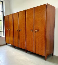 Mid-Century Italian Triple Wardrobe By La Permanente Mobili Cantù, 1950S