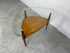 Mid century italian tripod coffee table, 1950s
